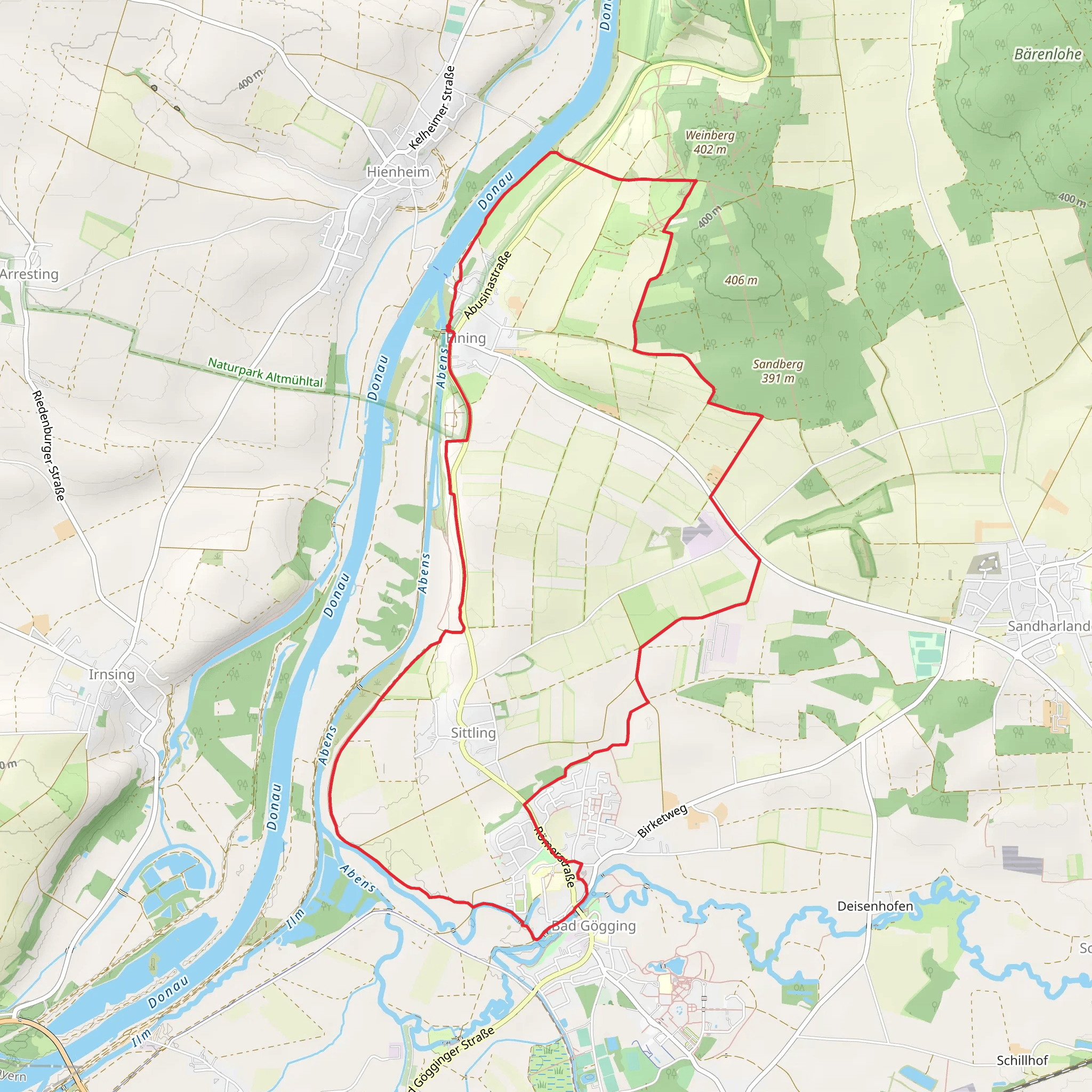Limesweg and Jurasteig Schlaufe mobile static map