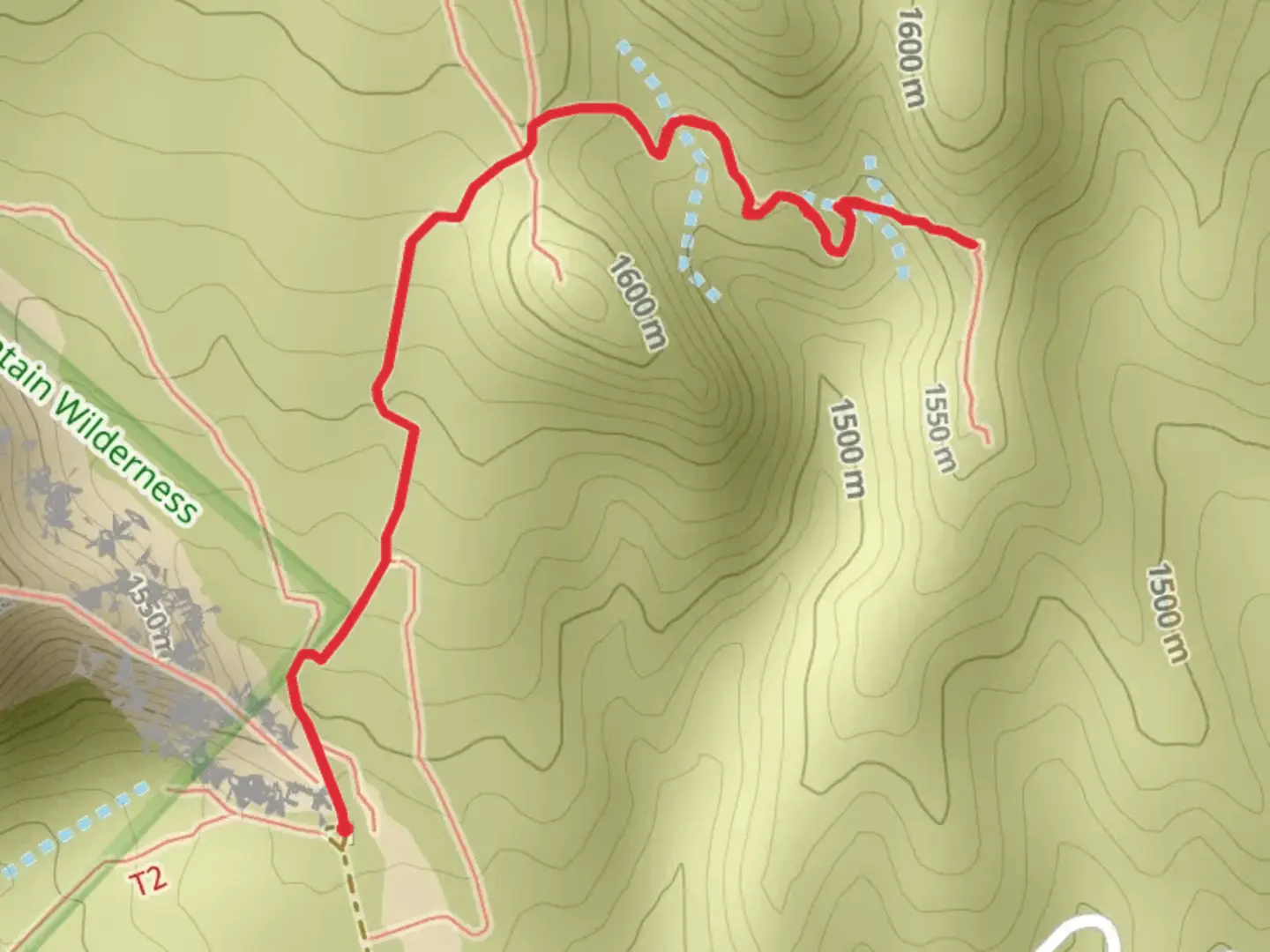 An image depicting the trail Keystone Thrust Trail and its surrounding area.