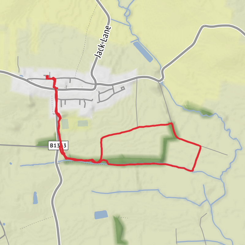 A map preview of the recording Hike from Stillington.