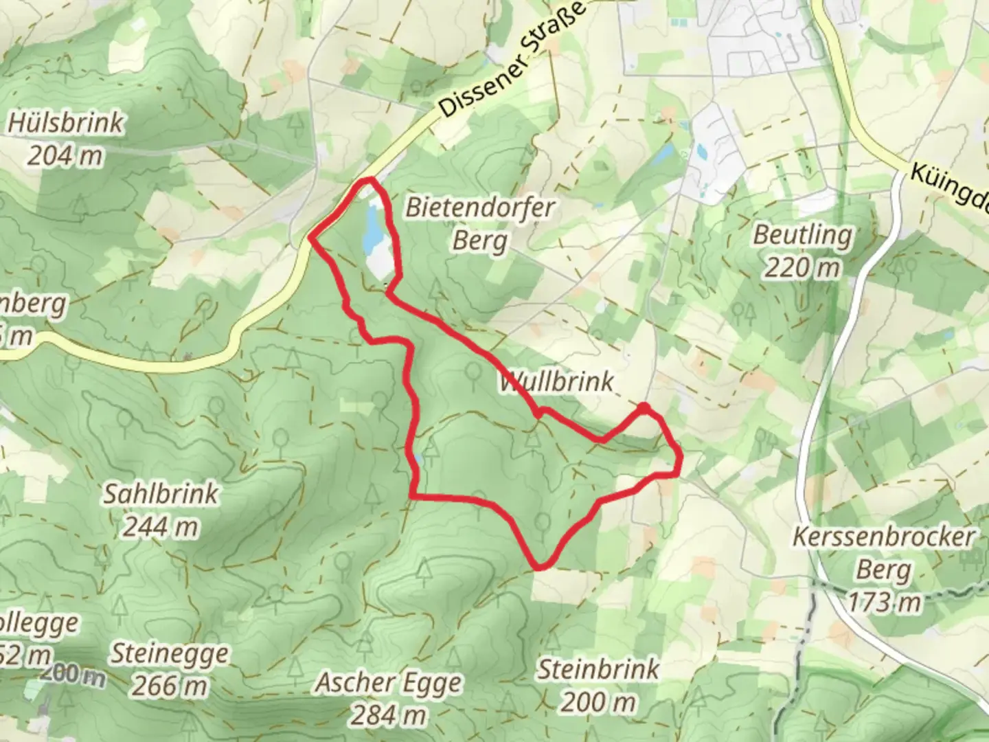 An image depicting the trail Wellinger Land and Von Quelle zu Quelle and its surrounding area.