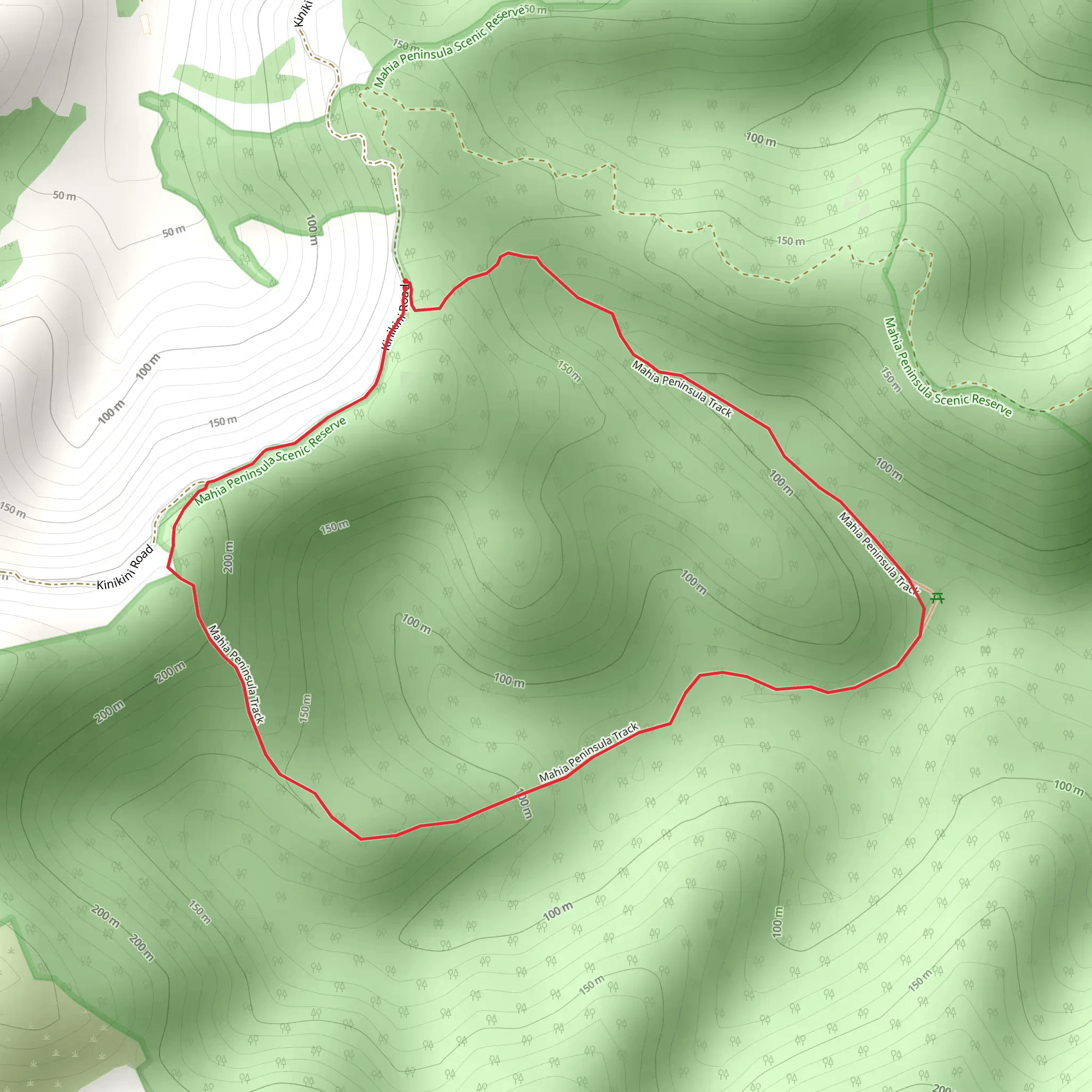 Mahia Peninsula Scenic Reserve Track mobile static map