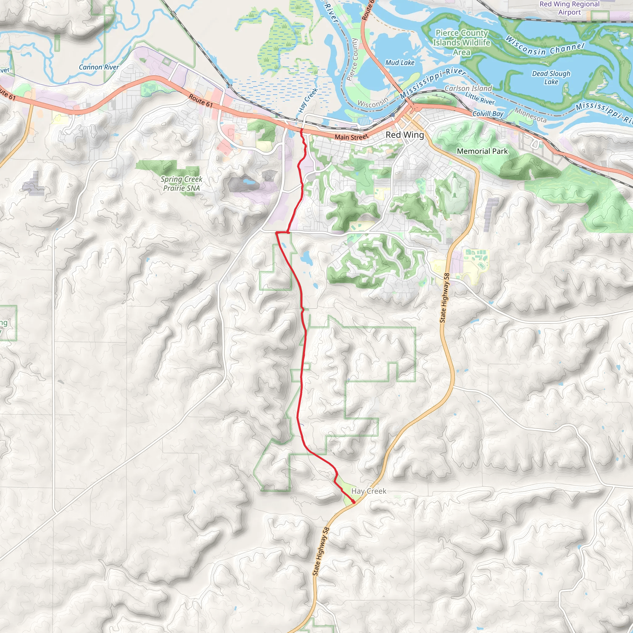 Hay Creek Trail mobile static map