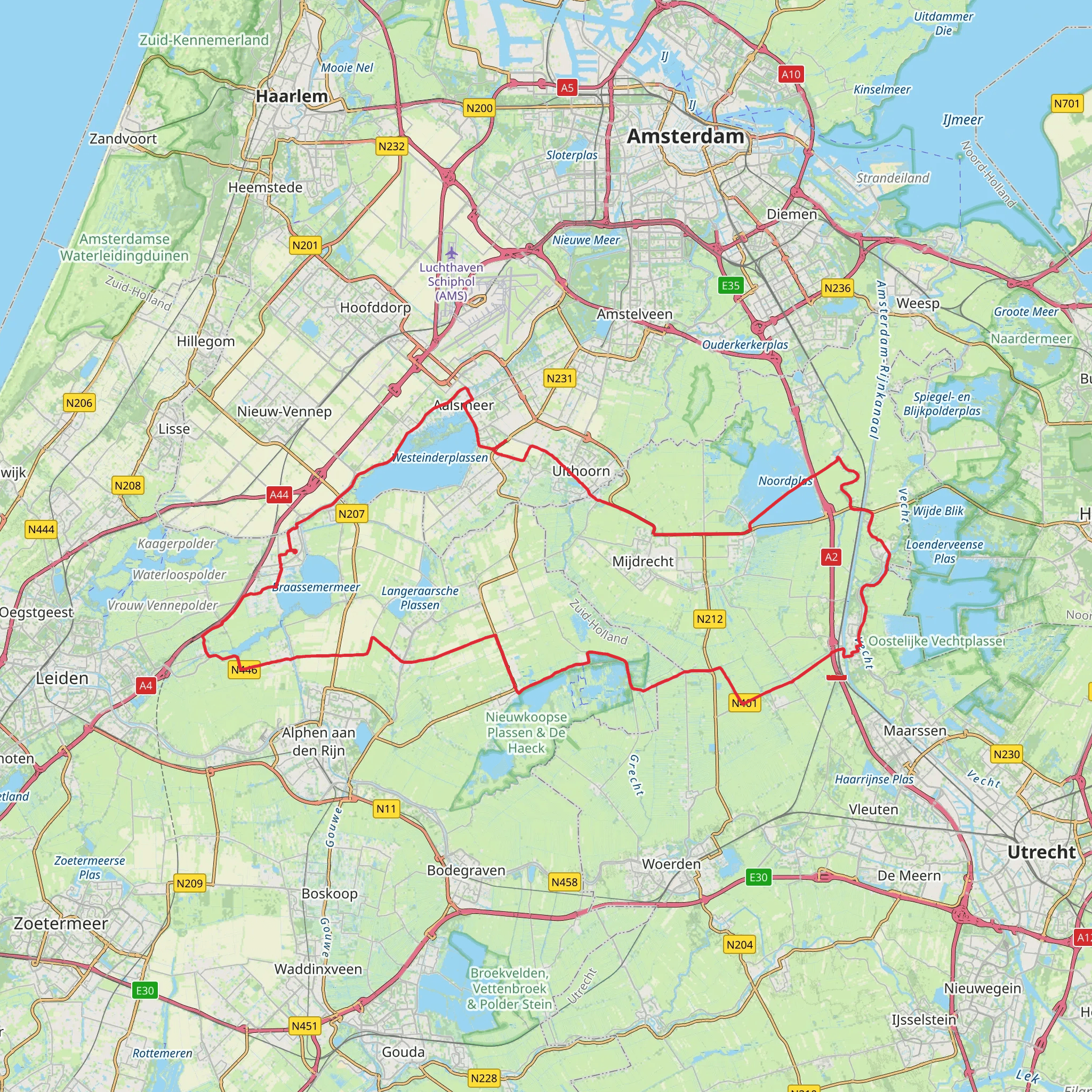 Burgemeester Kasteinweg, Rijksstraatweg and Noordse Dorpsweg mobile static map