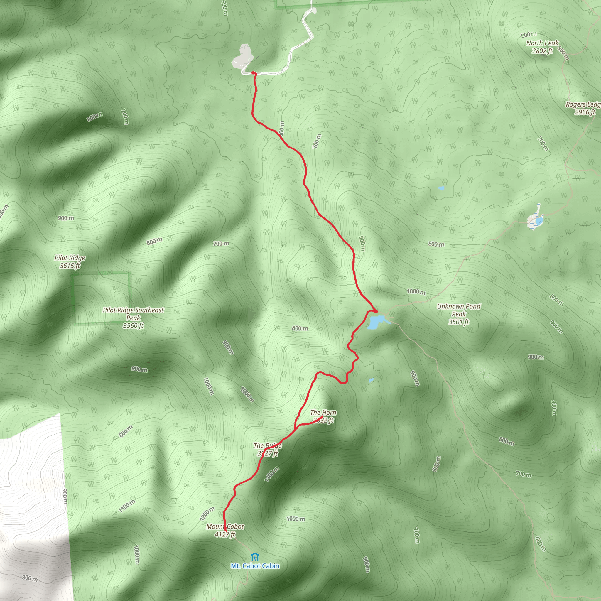 The Horn, The Bulge and Mount Cabot Trail mobile static map