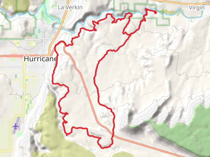 Hurricane Rim, JEM Trail and Gould Trail