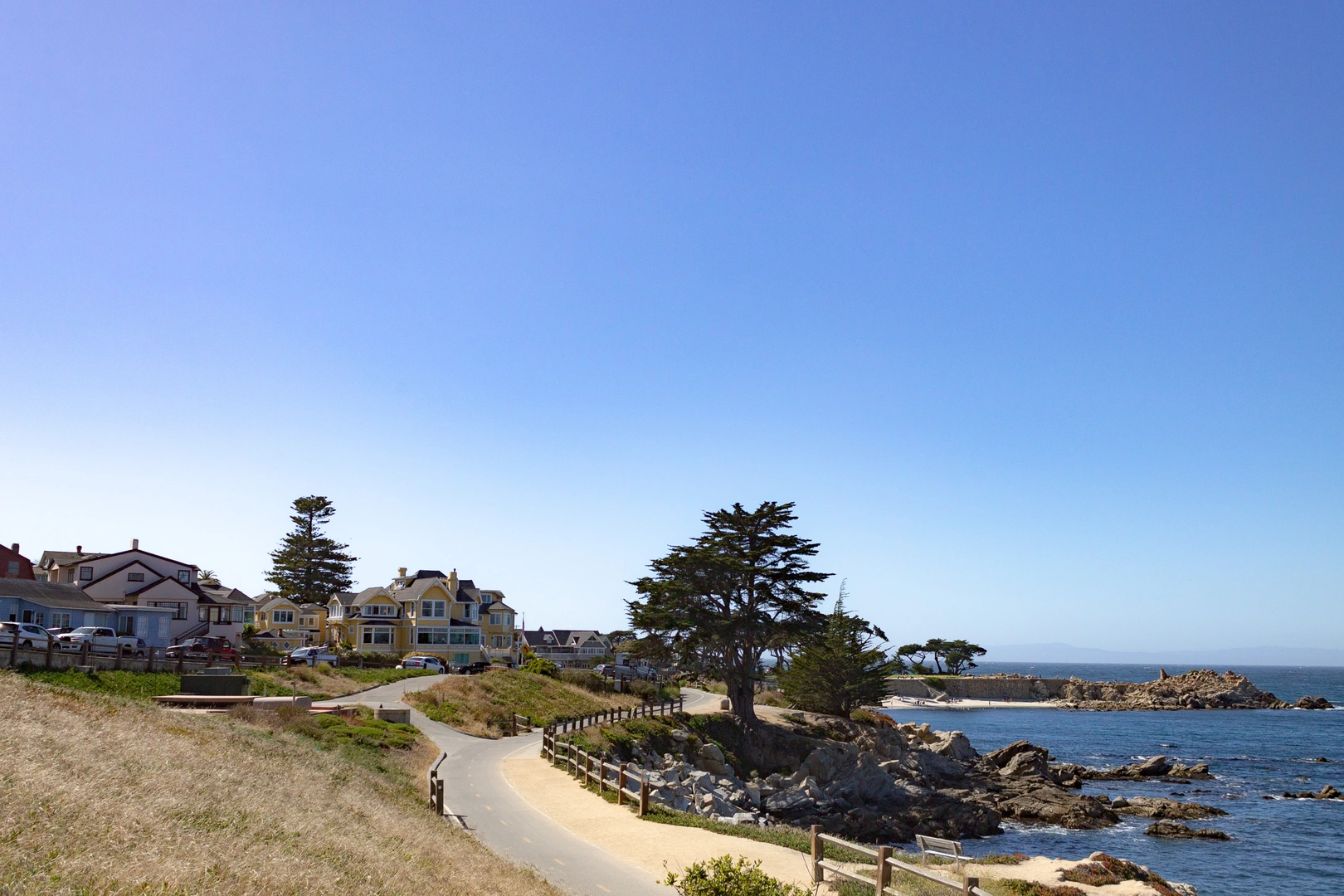 An image depicting the trail Monterey Bay Coastal Trail and its surrounding area.