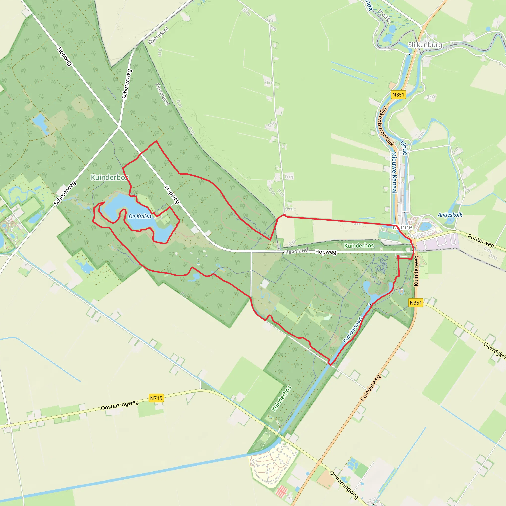 Kuinderplas and Burchtbos Loop mobile static map