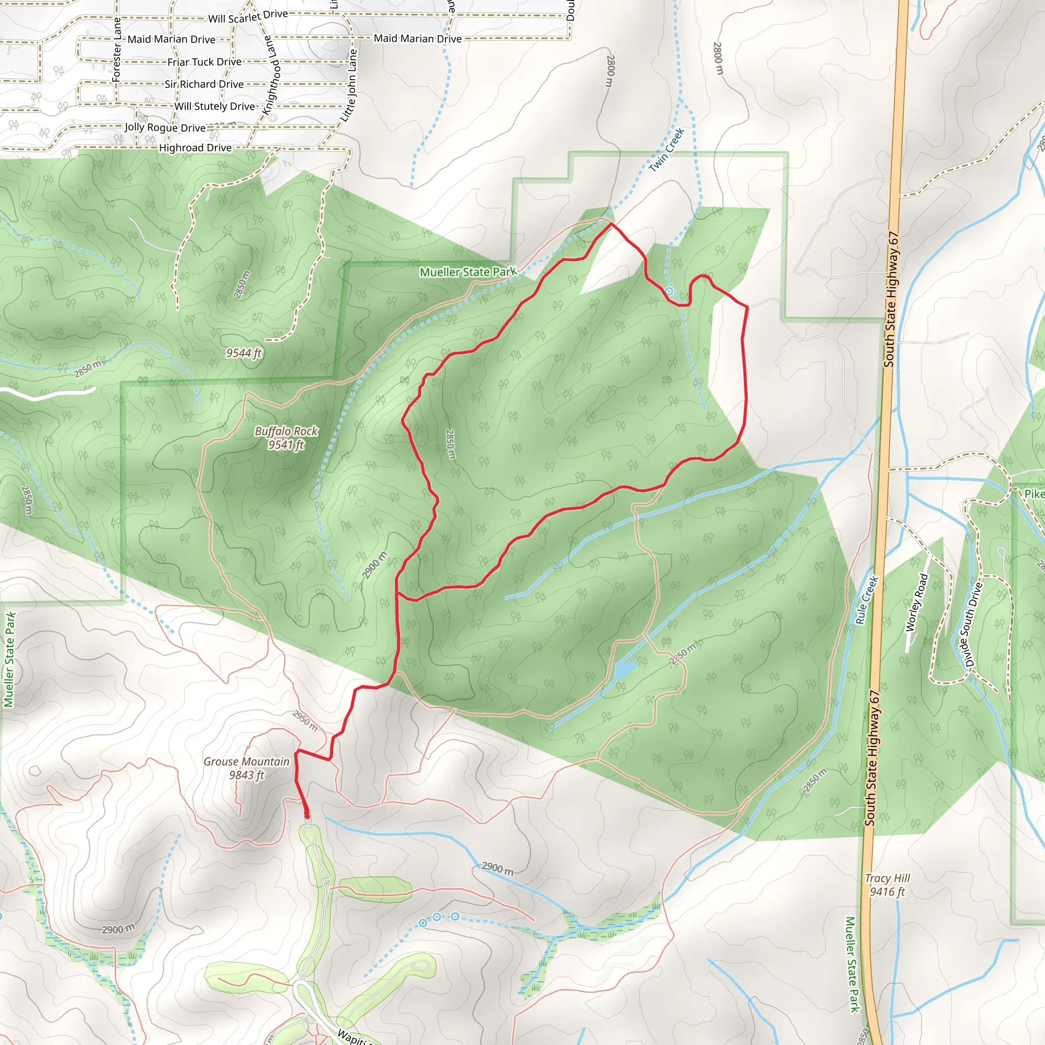 Buffalo Rock Loop Trail mobile static map