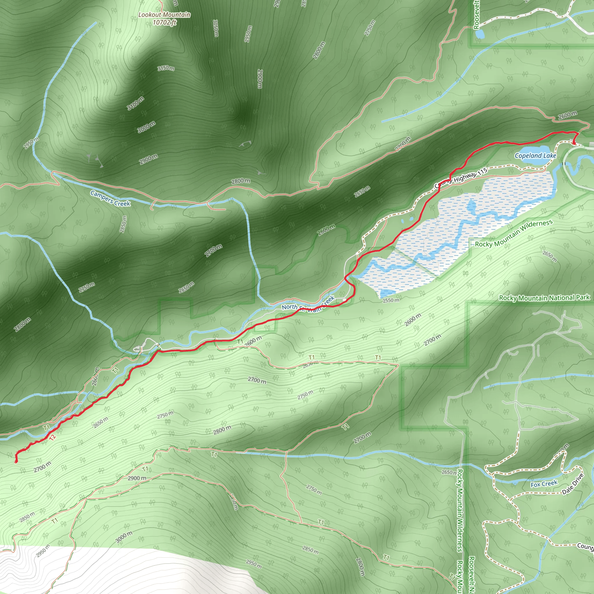 Horse Trail and Hidden Falls Walk mobile static map