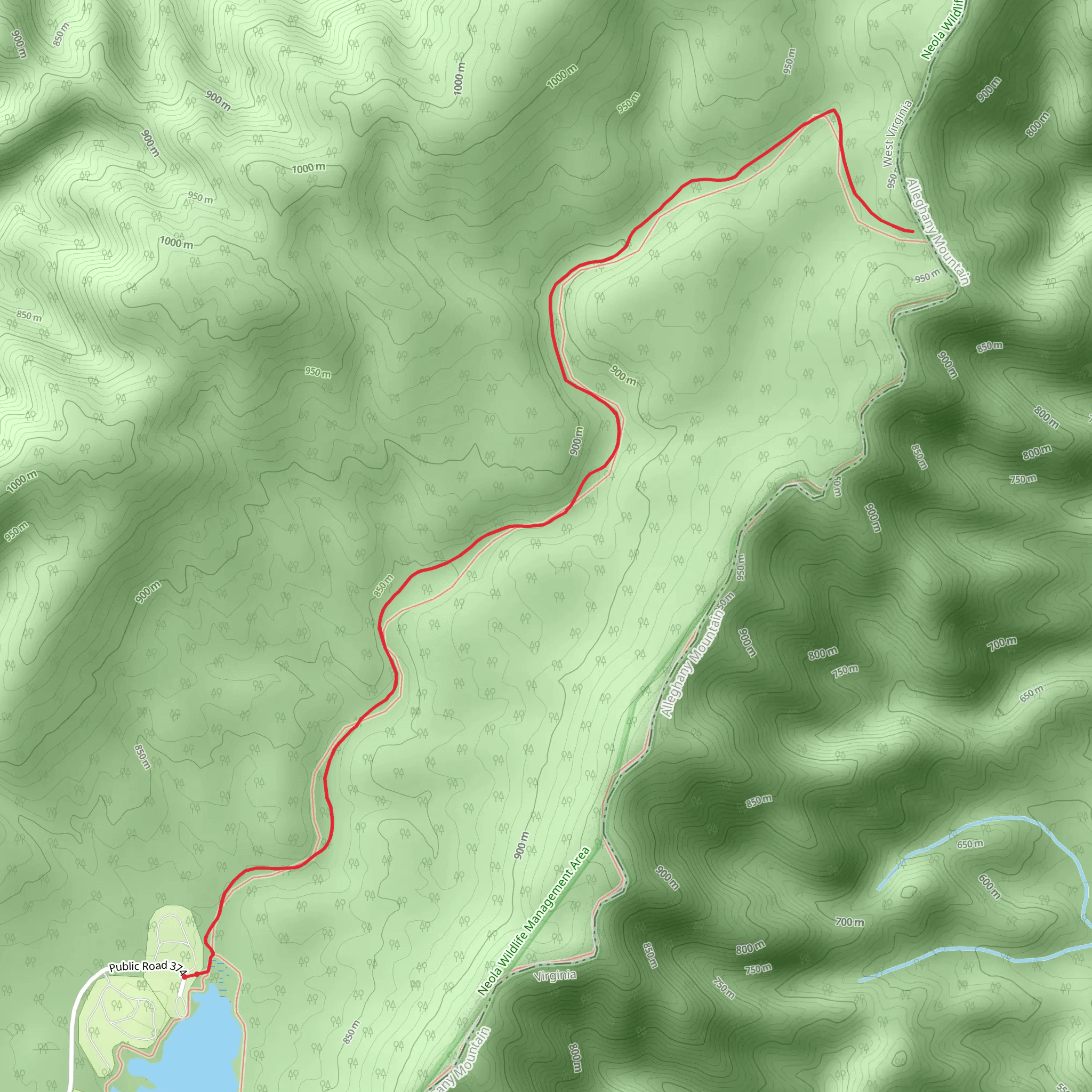 Meadow Creek Trail mobile static map