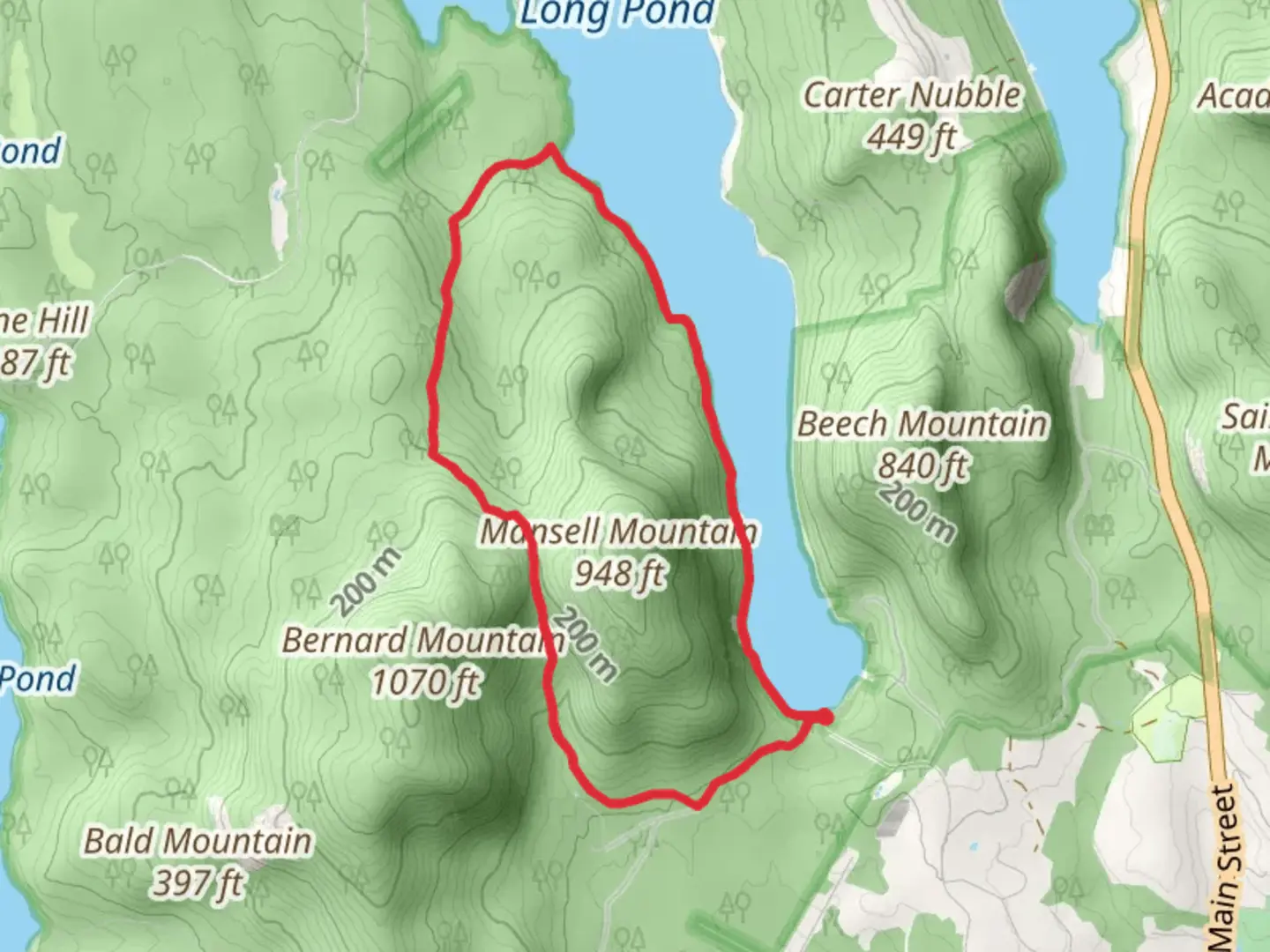 An image depicting the trail Marshall Mountain Loop and its surrounding area.