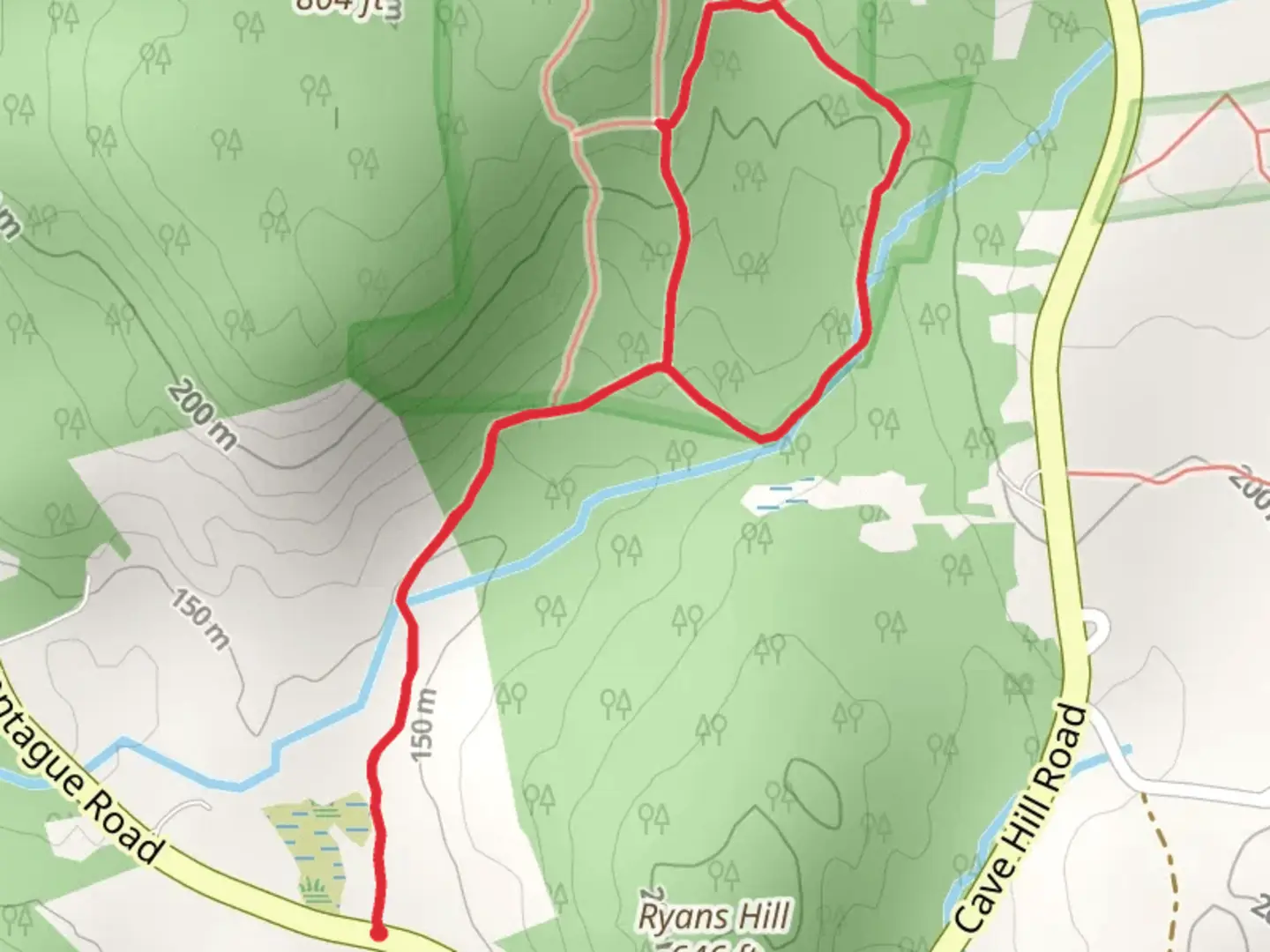An image depicting the trail Town Farm Loop and its surrounding area.