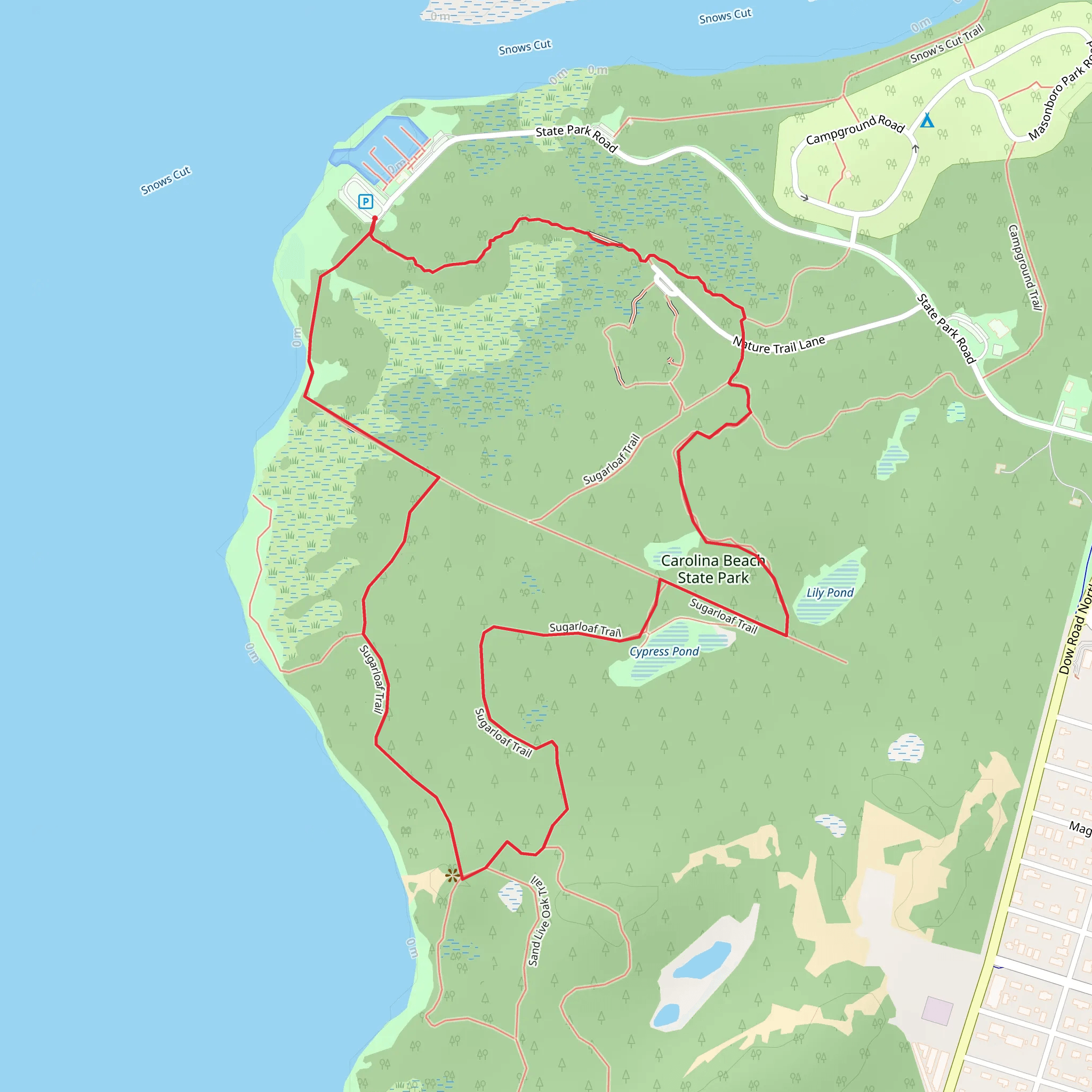 Sugarloaf Trail Loop mobile static map