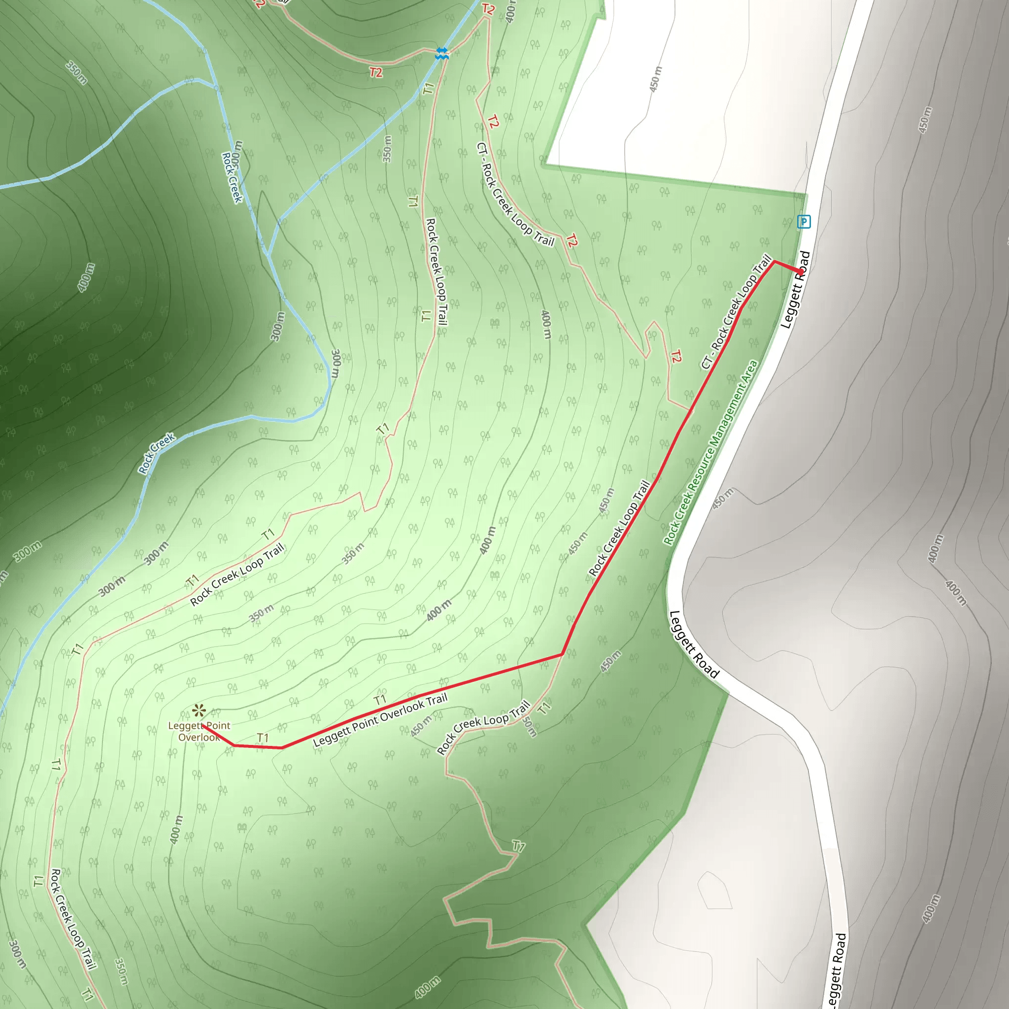 Leggett Point Overlook Trail mobile static map