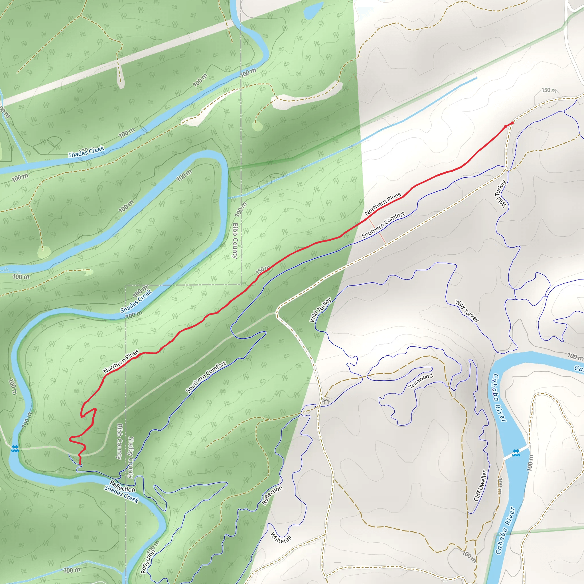 Shades Creek and Northern Pines mobile static map