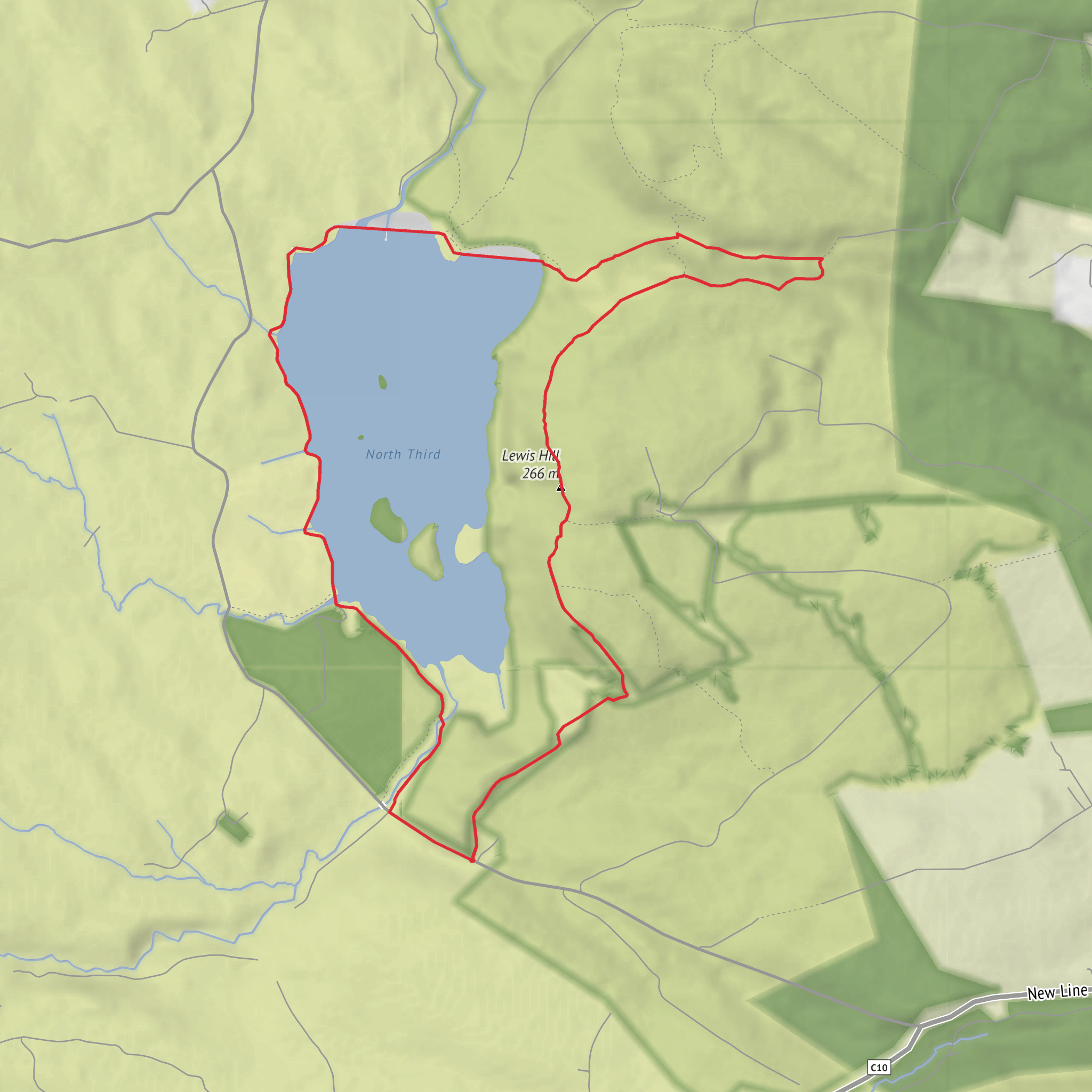 North Third Reservoir Loop mobile static map