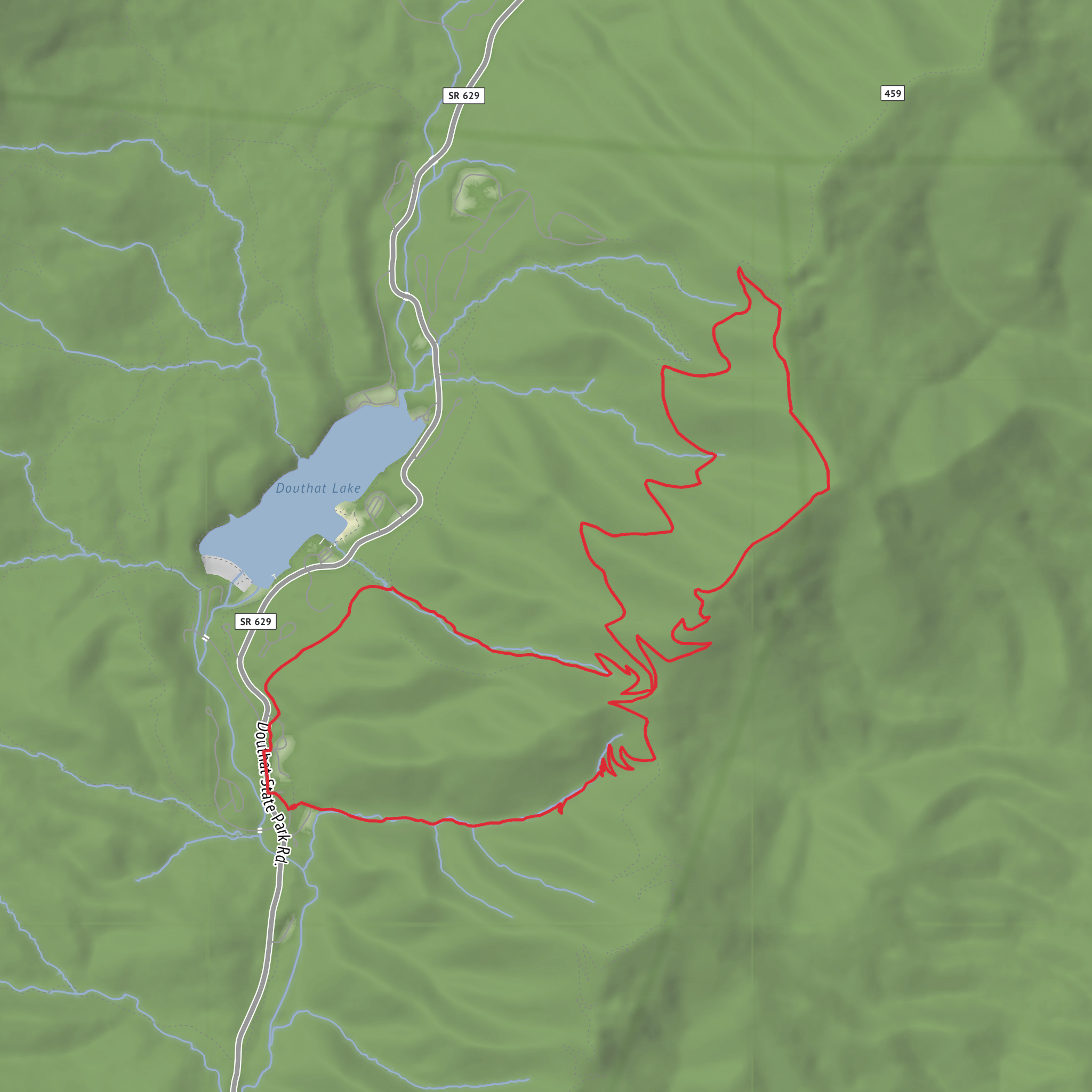 Beards Gap Trail, Mountain Top Trail, Mountain Side Trail and Wilson Creek Trail mobile static map