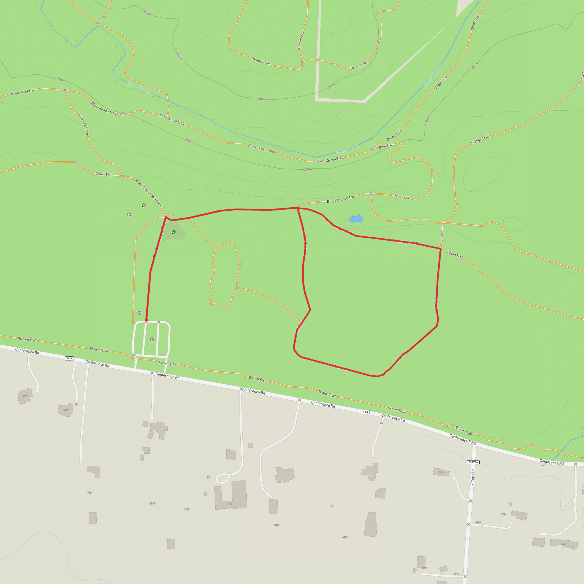 Yellow Loop Trail in Sugarcreek Metro Park mobile static map