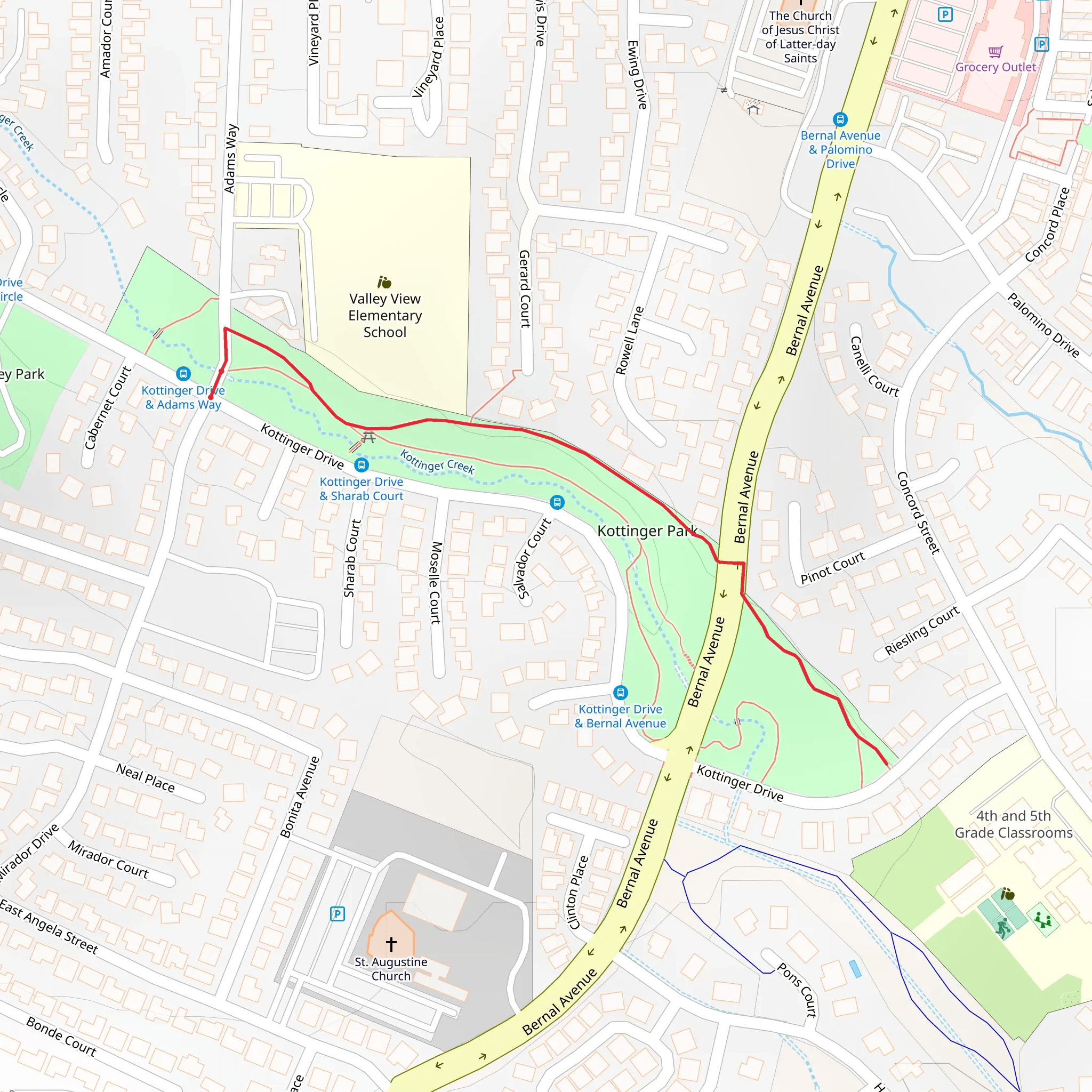 Kottinger Park Walk mobile static map