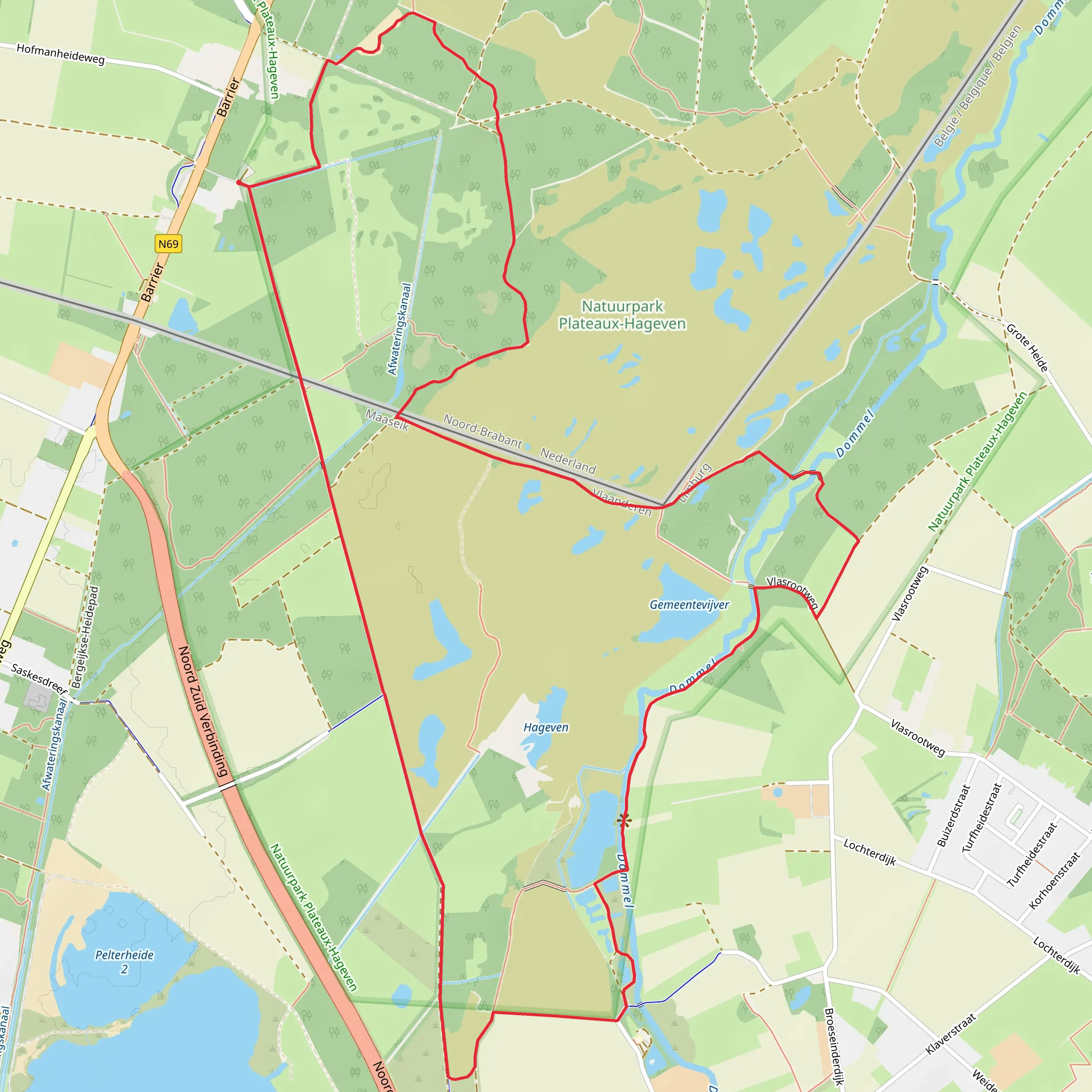Provincievijver via Hagevenpad mobile static map