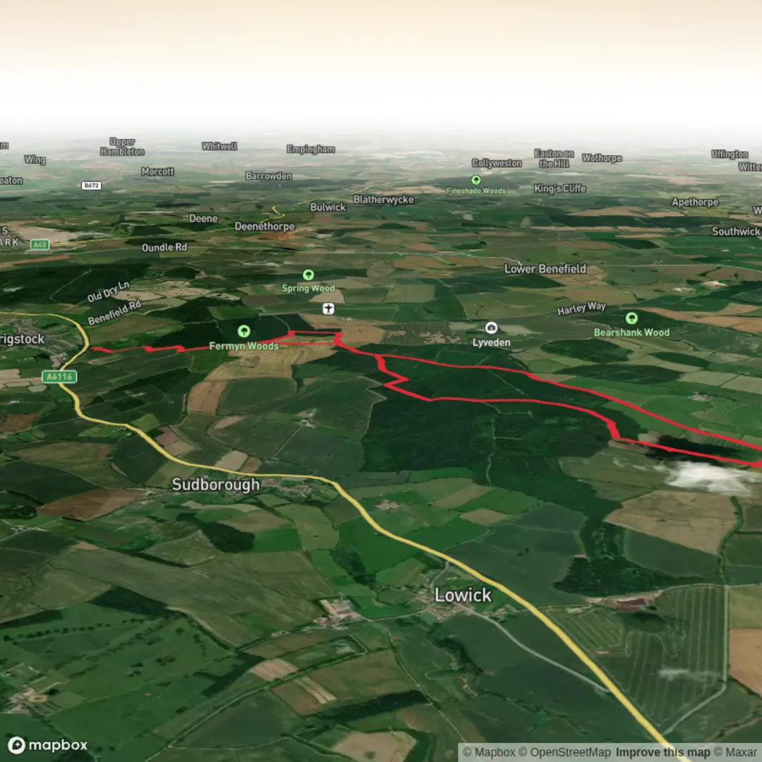 An image depicting the trail Hike from Brigstock and its surrounding area.
