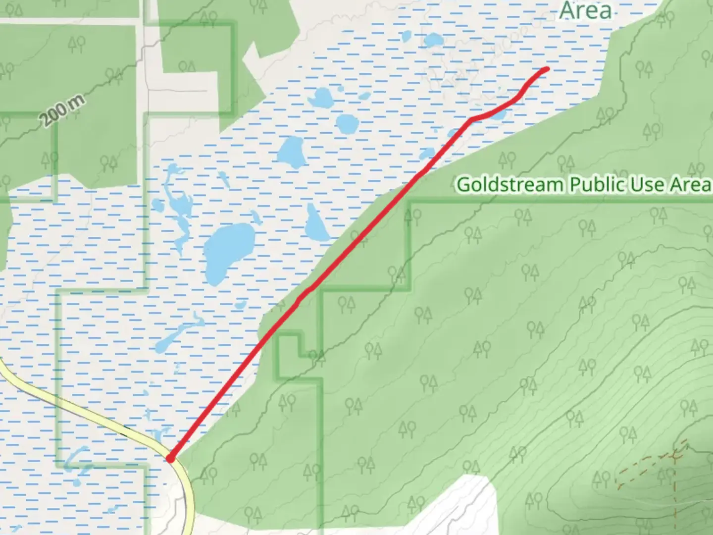An image depicting the trail Winter Trail and its surrounding area.