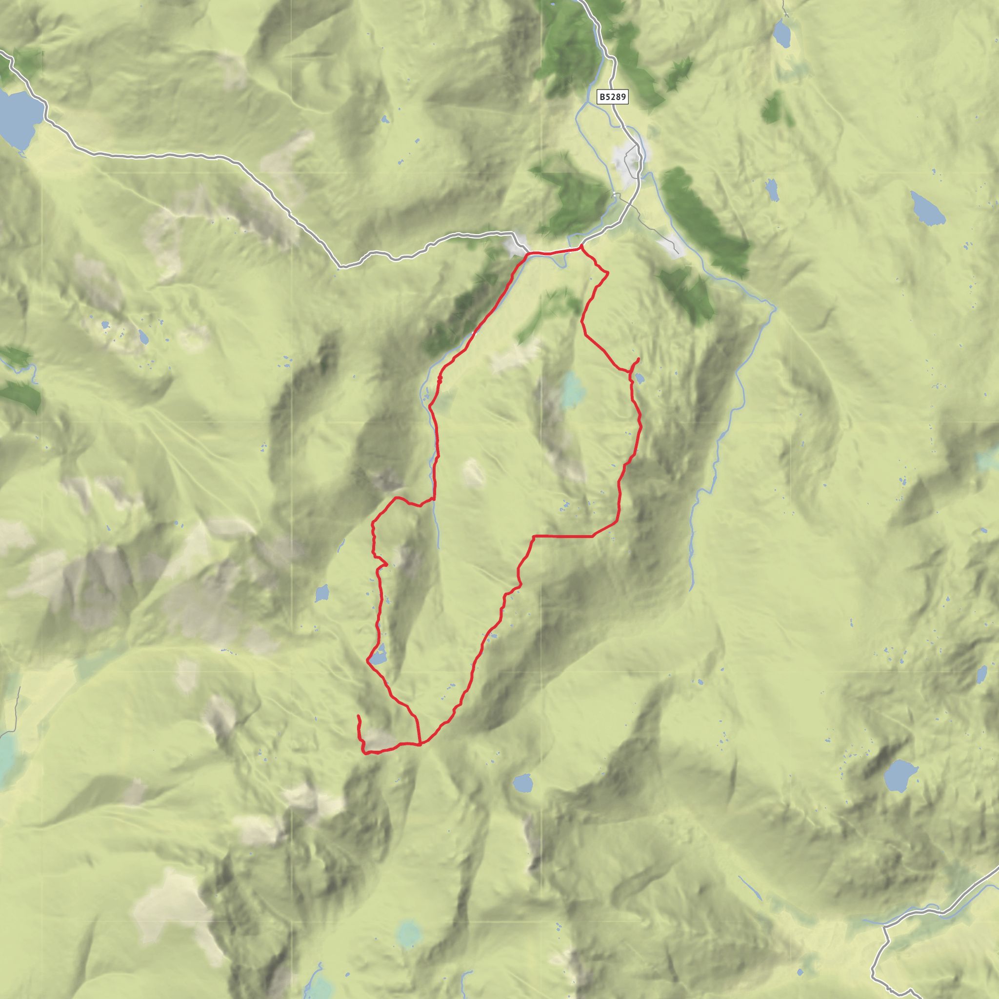 Glaramara Seathwaite Fells mobile static map
