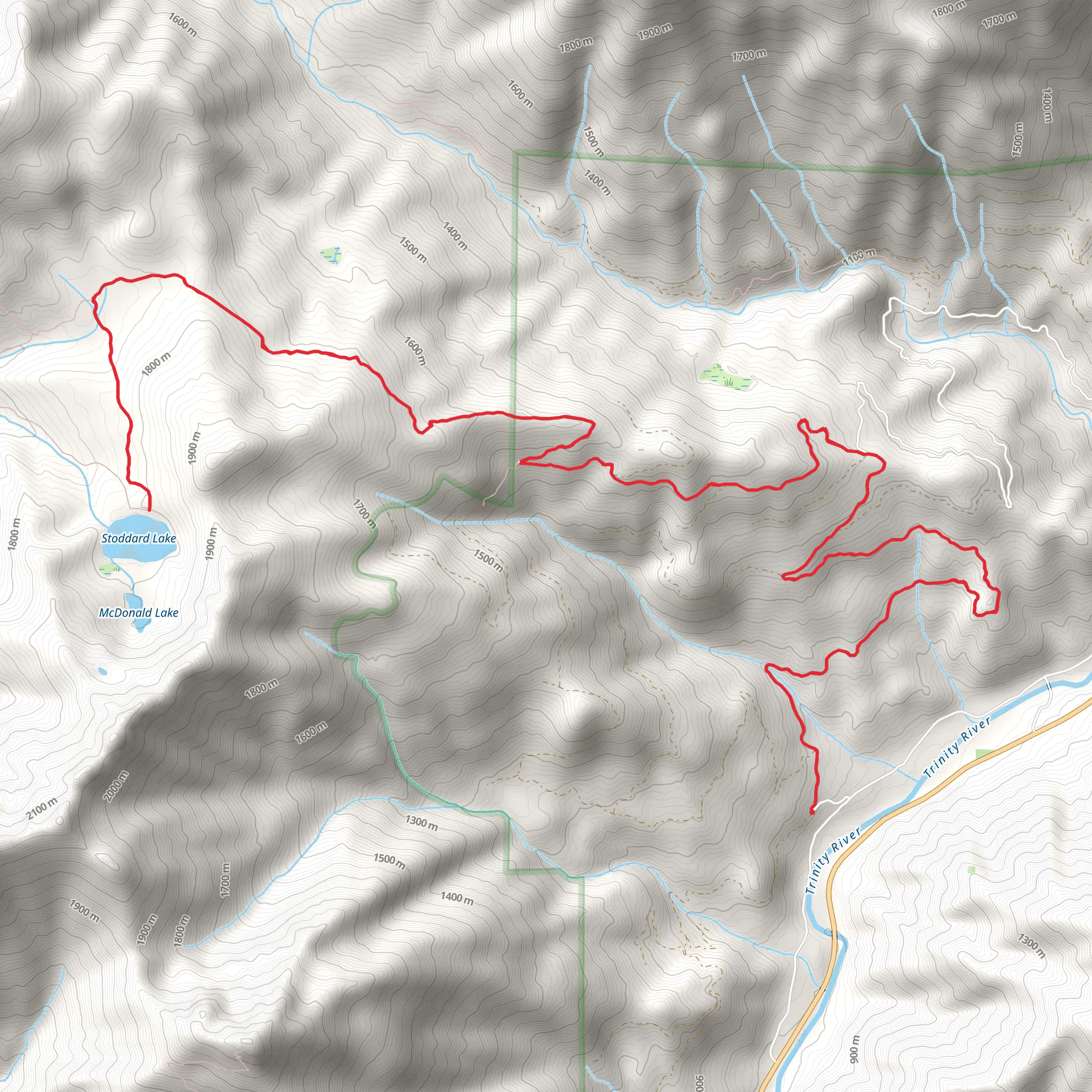 Stoddard Lake via Ripple Creek Road mobile static map
