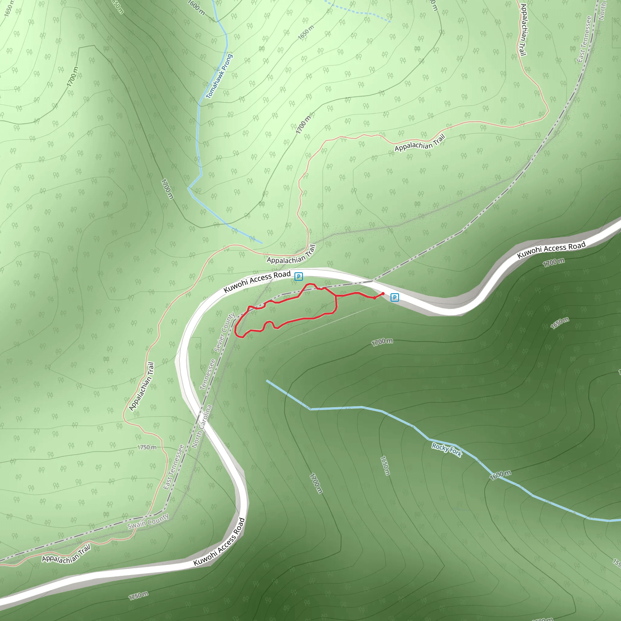 Spruce - Fir Nature Trail mobile static map