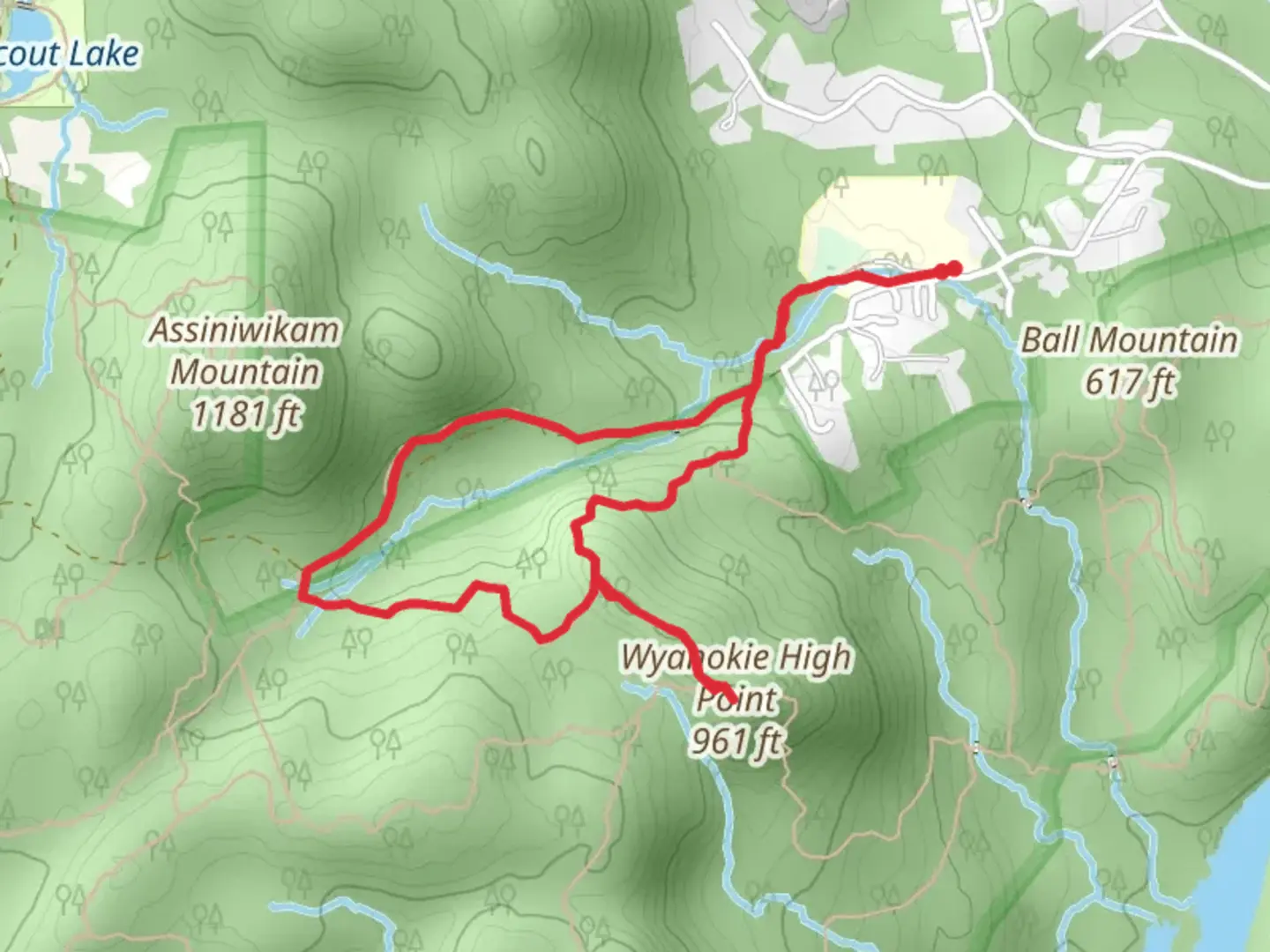 An image depicting the trail Otterhole and Wyanokie High Point Loop Trail and its surrounding area.