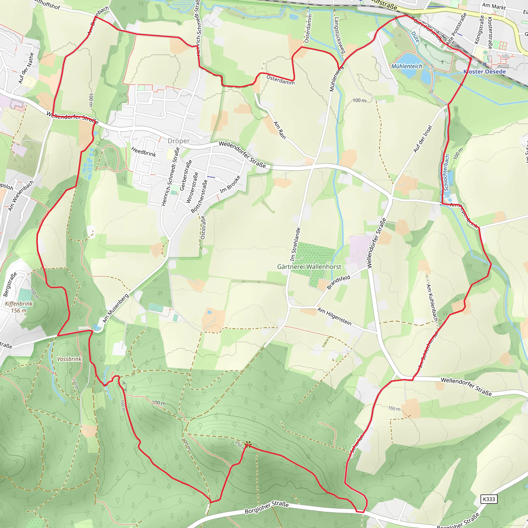 Musenberg Loop - Kloster Oesede mobile static map