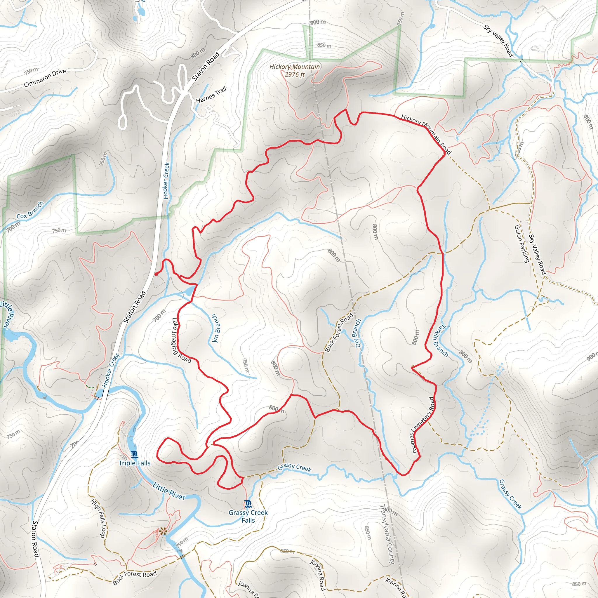 Ridgeline Trail and White Pine Loop Trail mobile static map