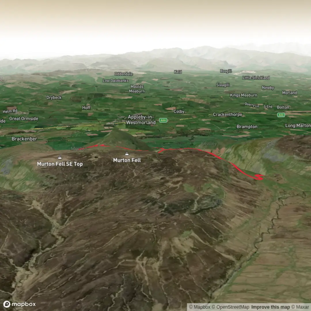 An image depicting the trail High Cup Nick Loop from Murton and its surrounding area.
