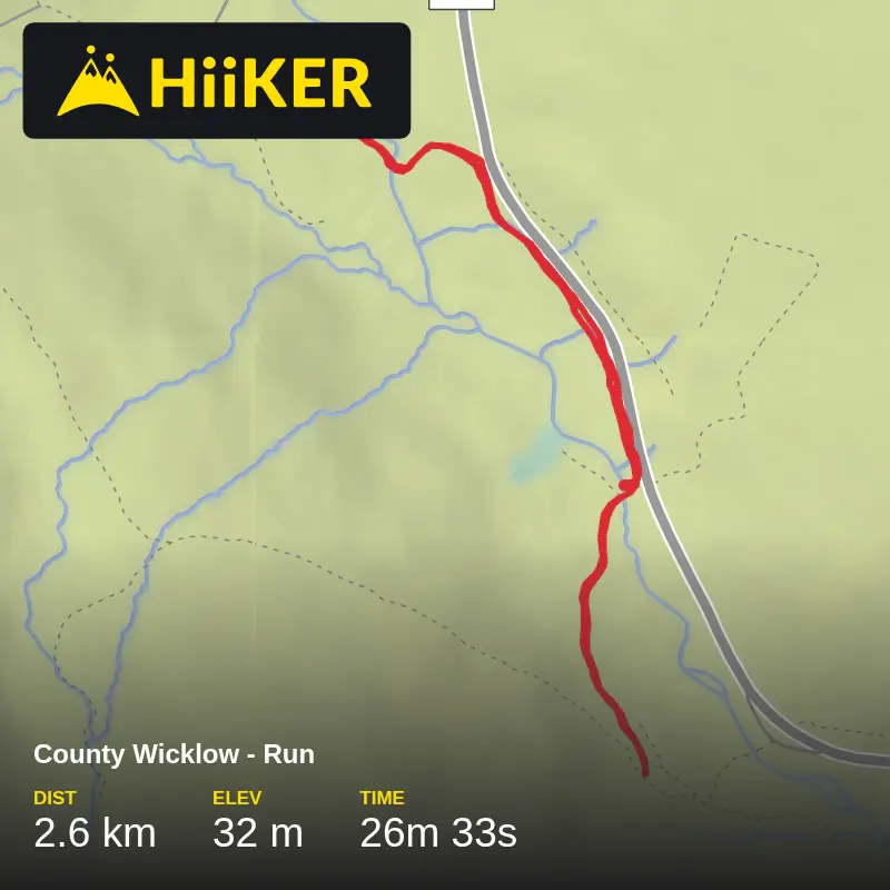 A map preview of the recording County Wicklow - Run.