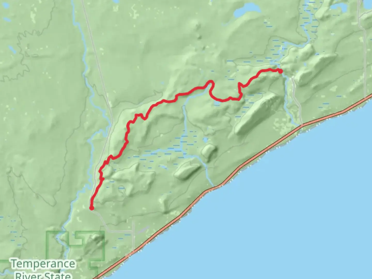An image depicting the trail Jackpot Trail and its surrounding area.