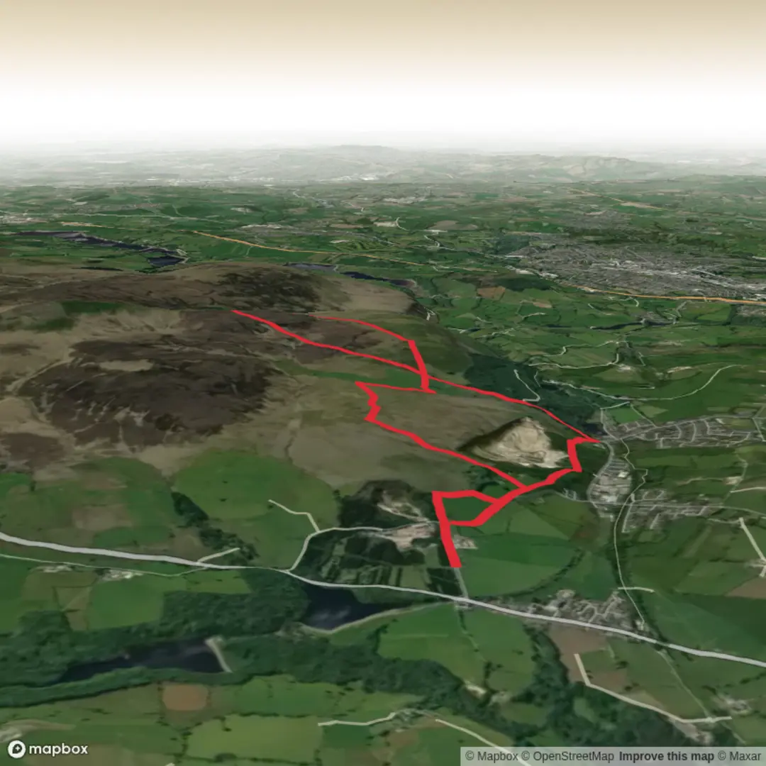 An image depicting the trail Abbey village and Brown Hill and its surrounding area.