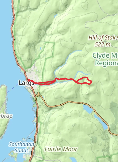 New year's day hike up half a mountain  mobile static map