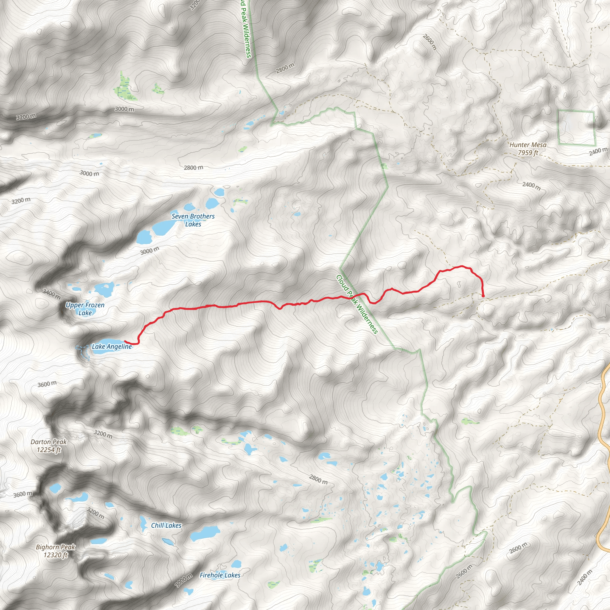 Lake Angeline Walk mobile static map