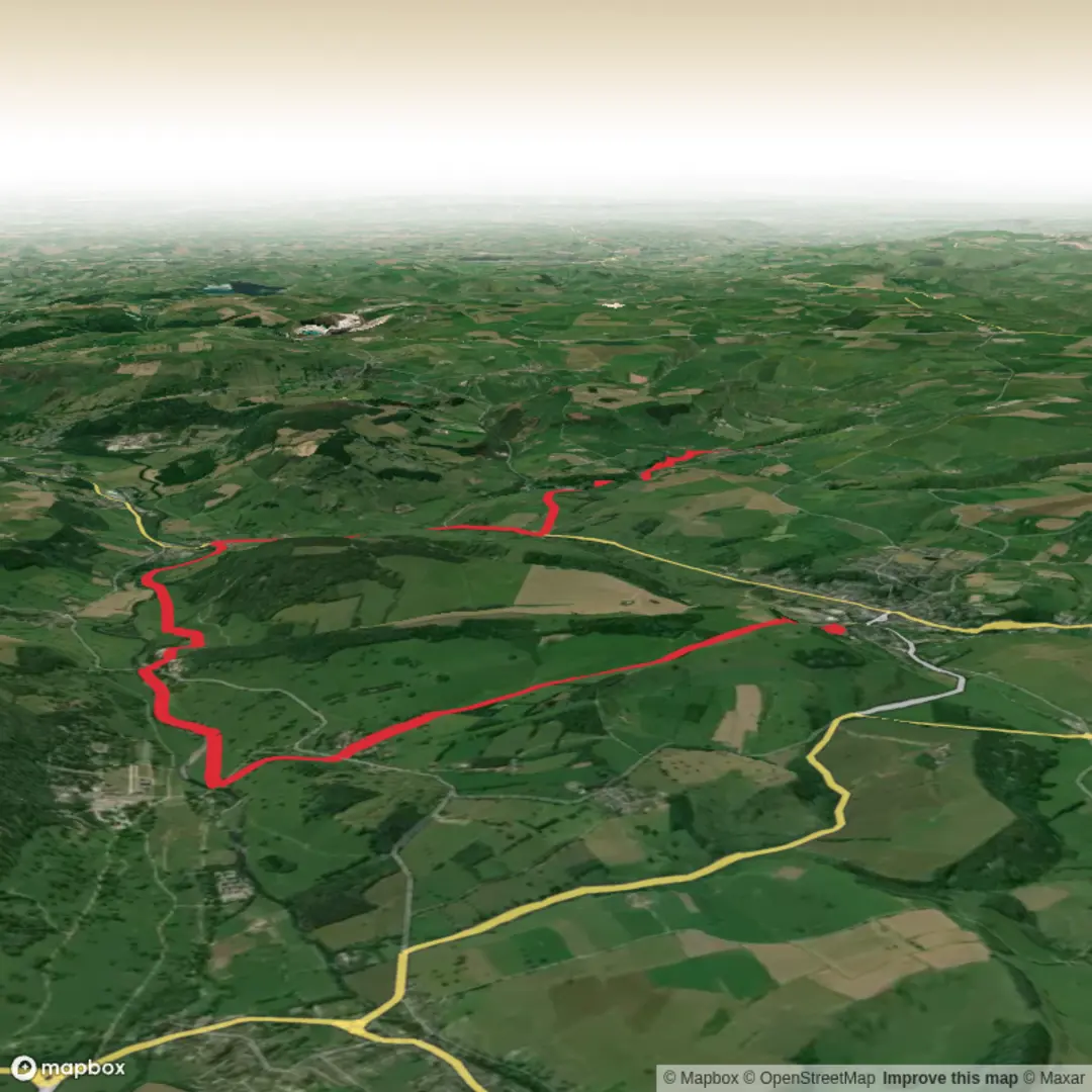 An image depicting the trail Bakewell to Youlgreave and its surrounding area.