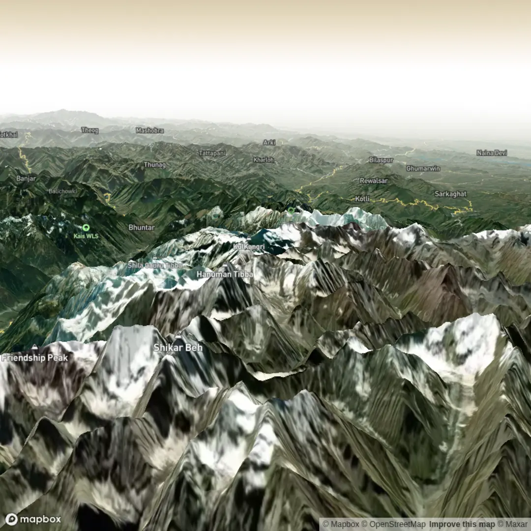 An image depicting the trail Drilbu Ri and its surrounding area.