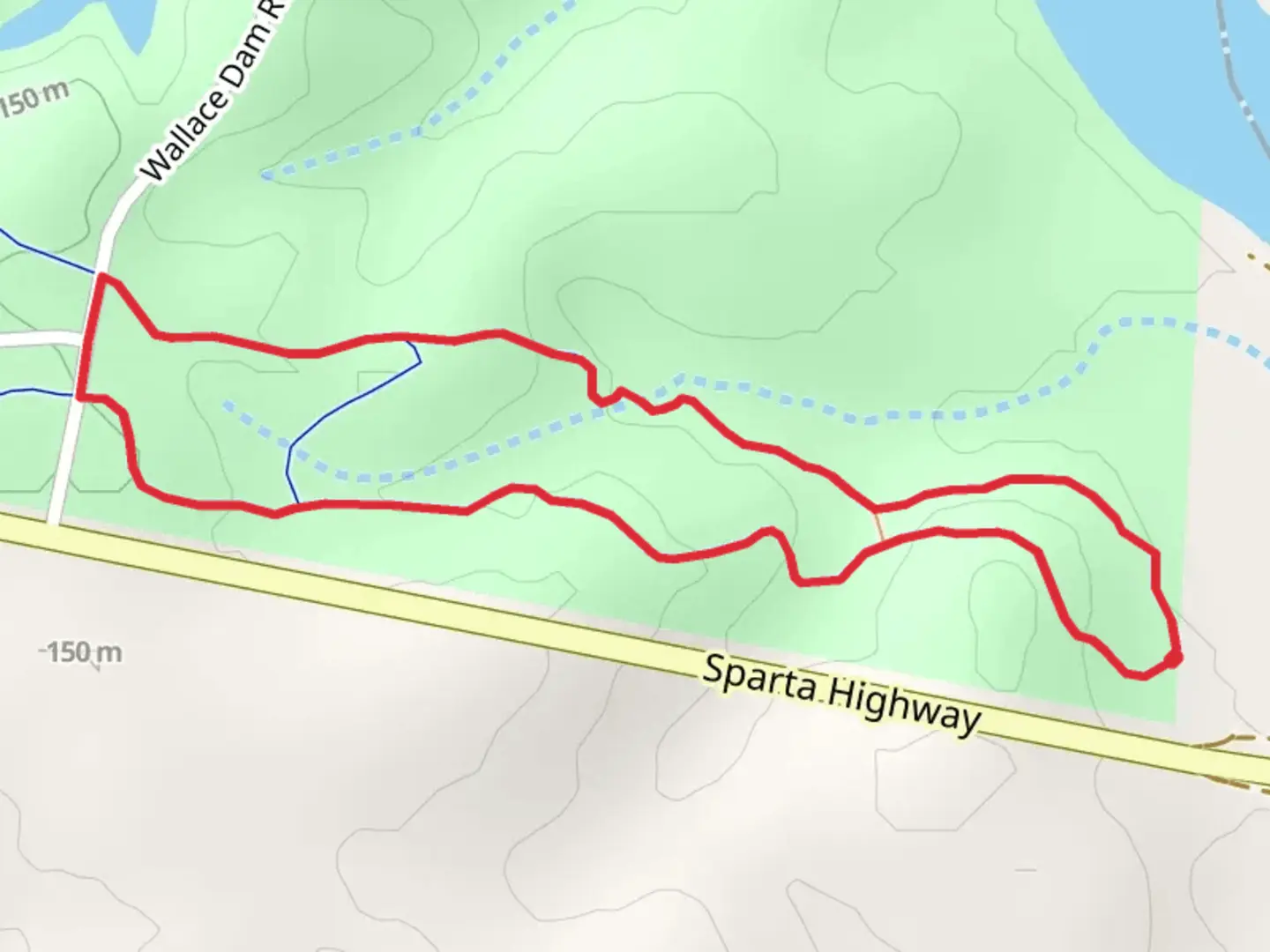 An image depicting the trail Blue Loop Trail and its surrounding area.