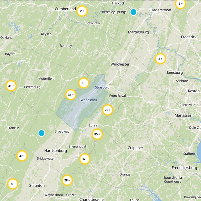 Shenandoah County Static Map