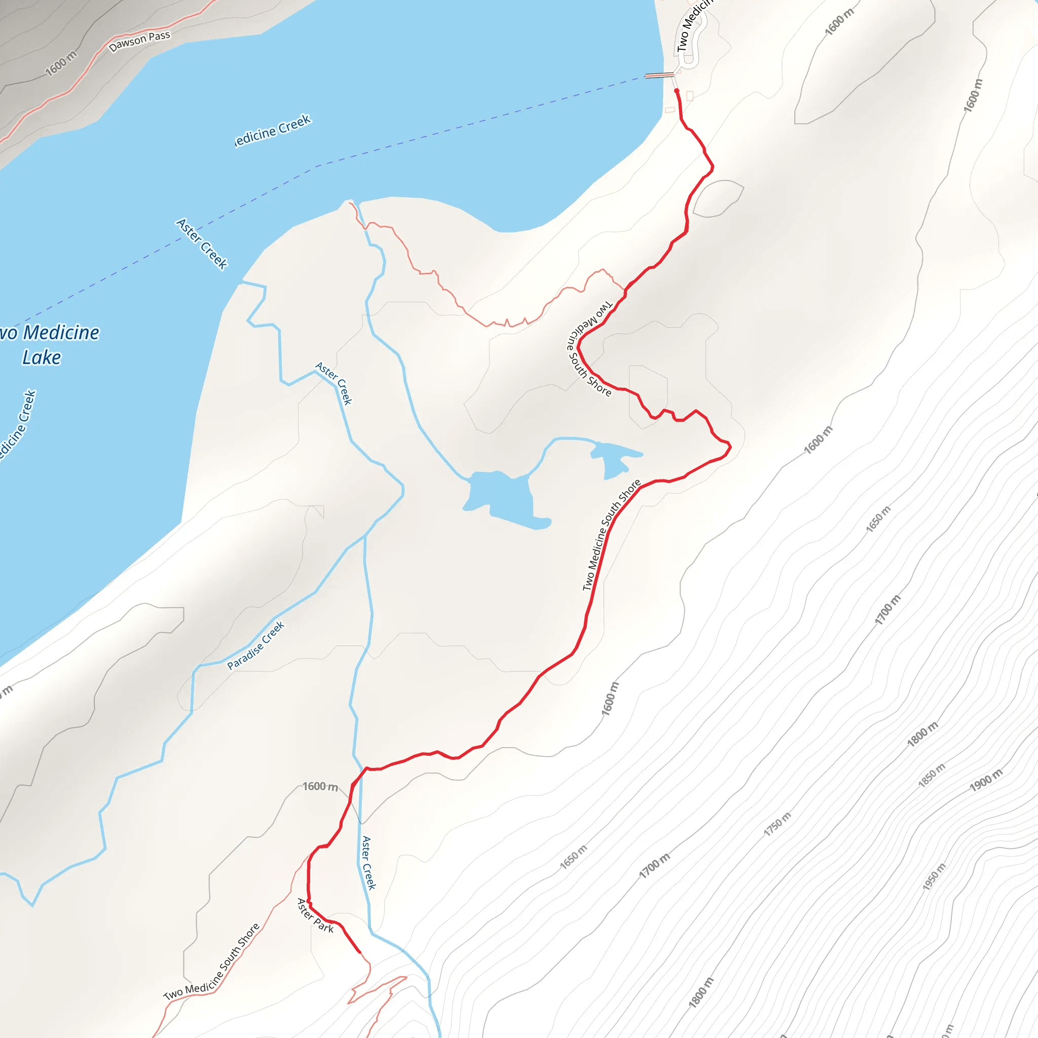 Two Medicine Road mobile static map