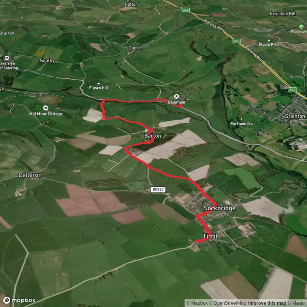 An image depicting the trail Tirril View - Sep 9 and its surrounding area.