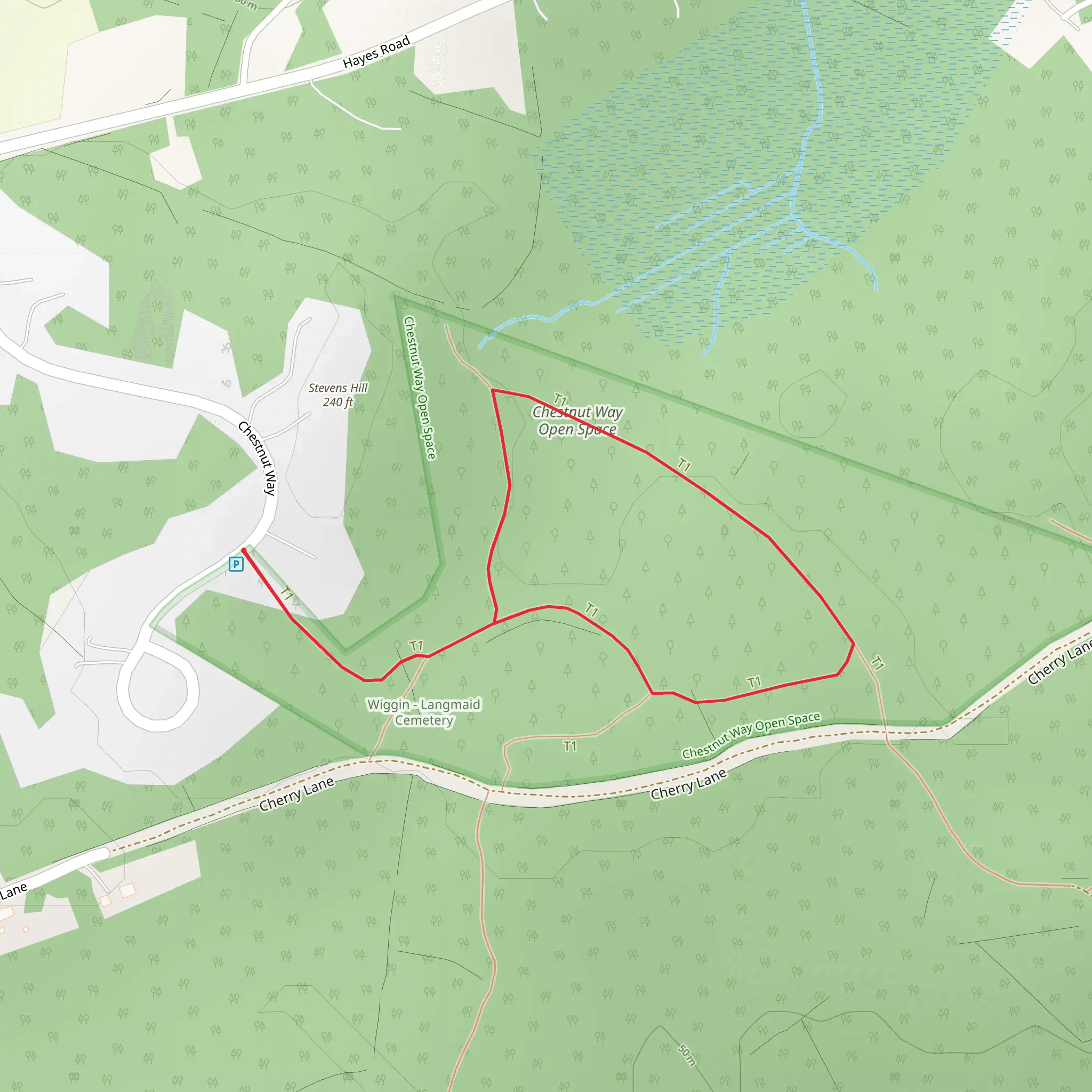 Chestnut Way Open Space Loop mobile static map
