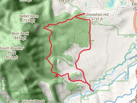 Shanahan - North Fork, Towee and Shanahan - South Fork Loop Trail
