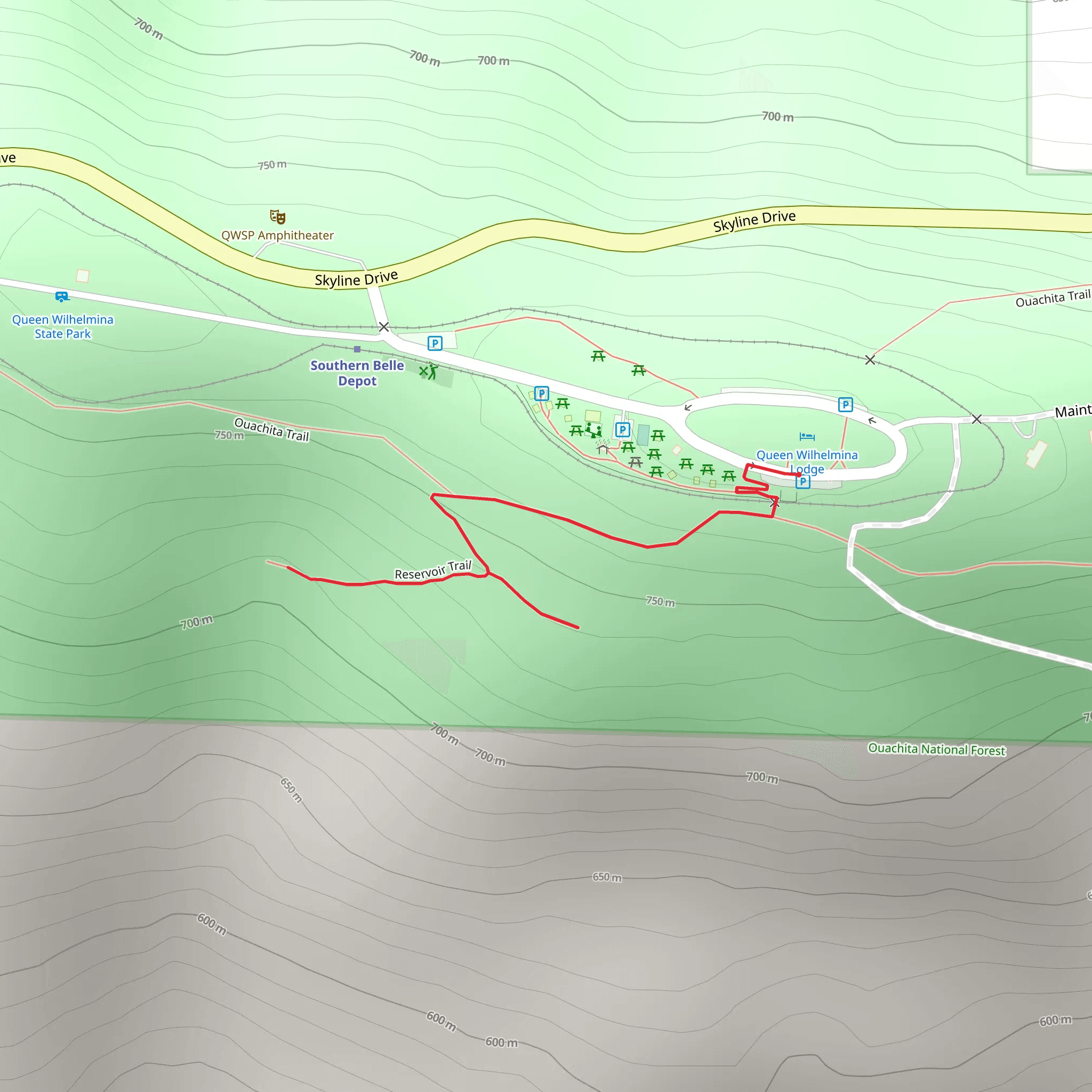 Reservoir Trail mobile static map