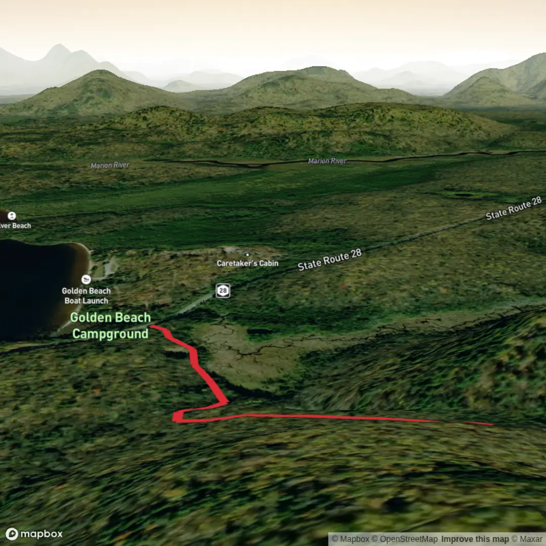 An image depicting the trail Death Brook Falls Trail and its surrounding area.