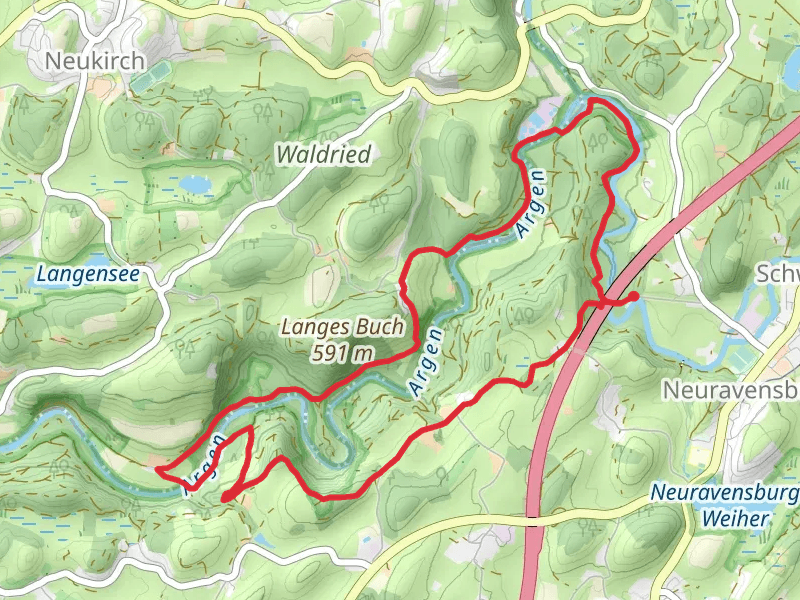 Argen Loop via Wanderweg