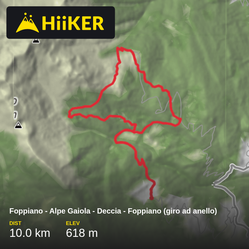 Foppiano - Alpe Voma - Prepiana - Alpe Gaiola - Deccia - Foppiano